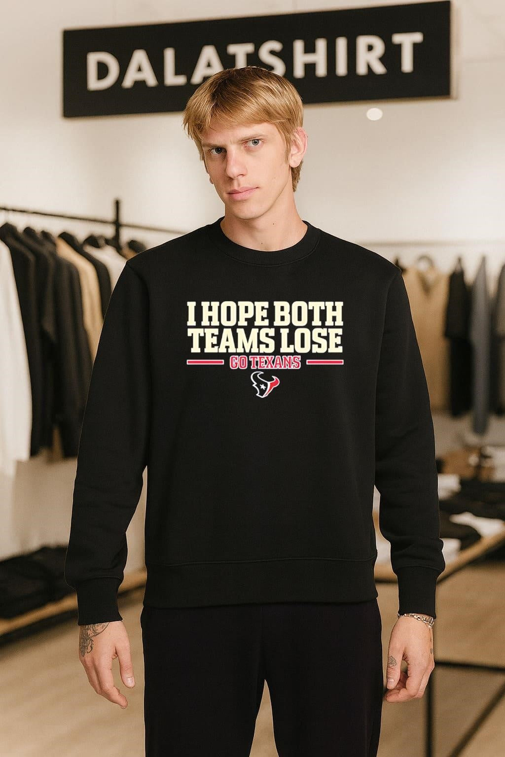 I Hope Both Teams Lose Go Texans Football Logo shirt