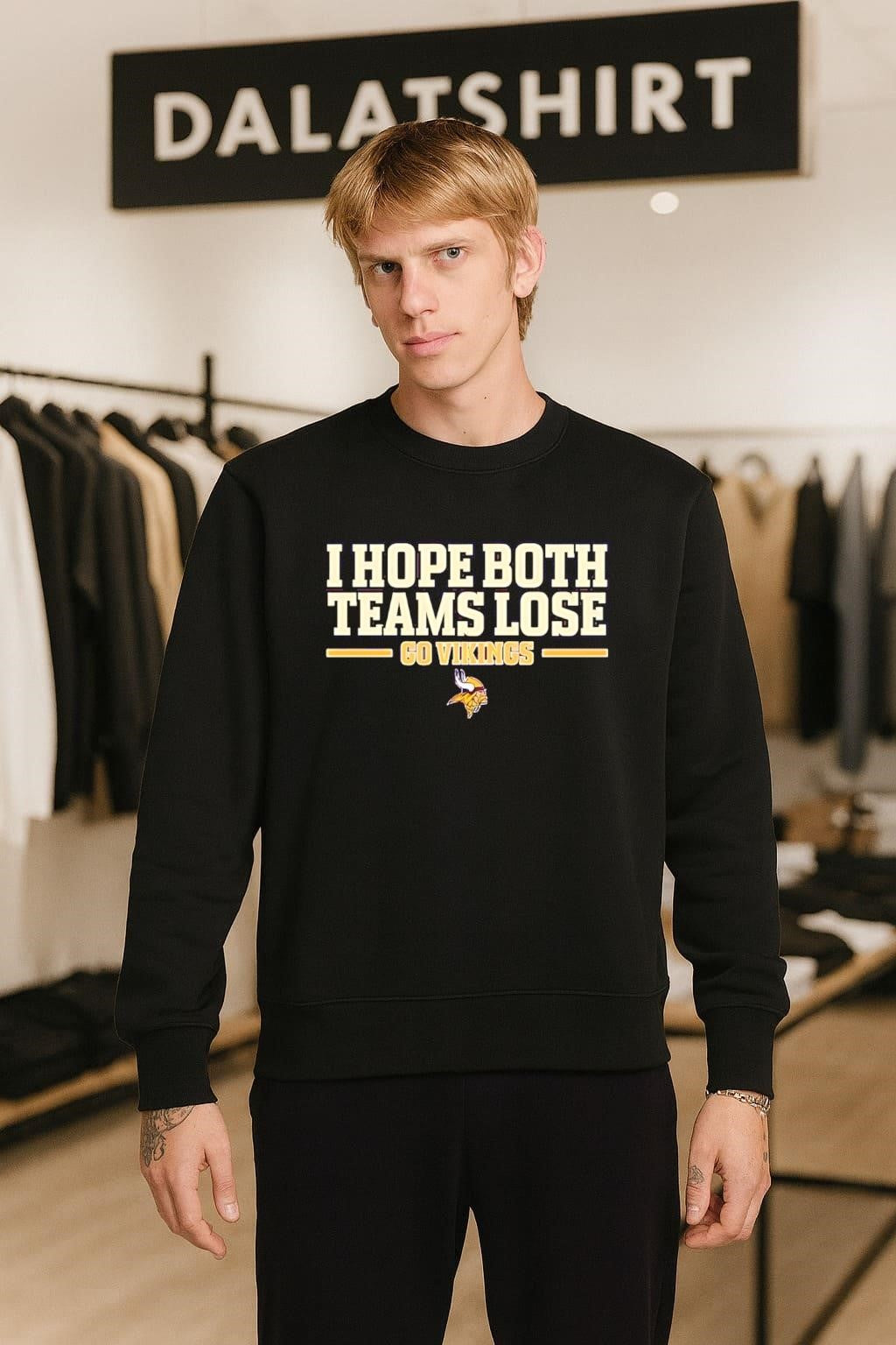 I Hope Both Teams Lose Go Vikings Football Logo shirt