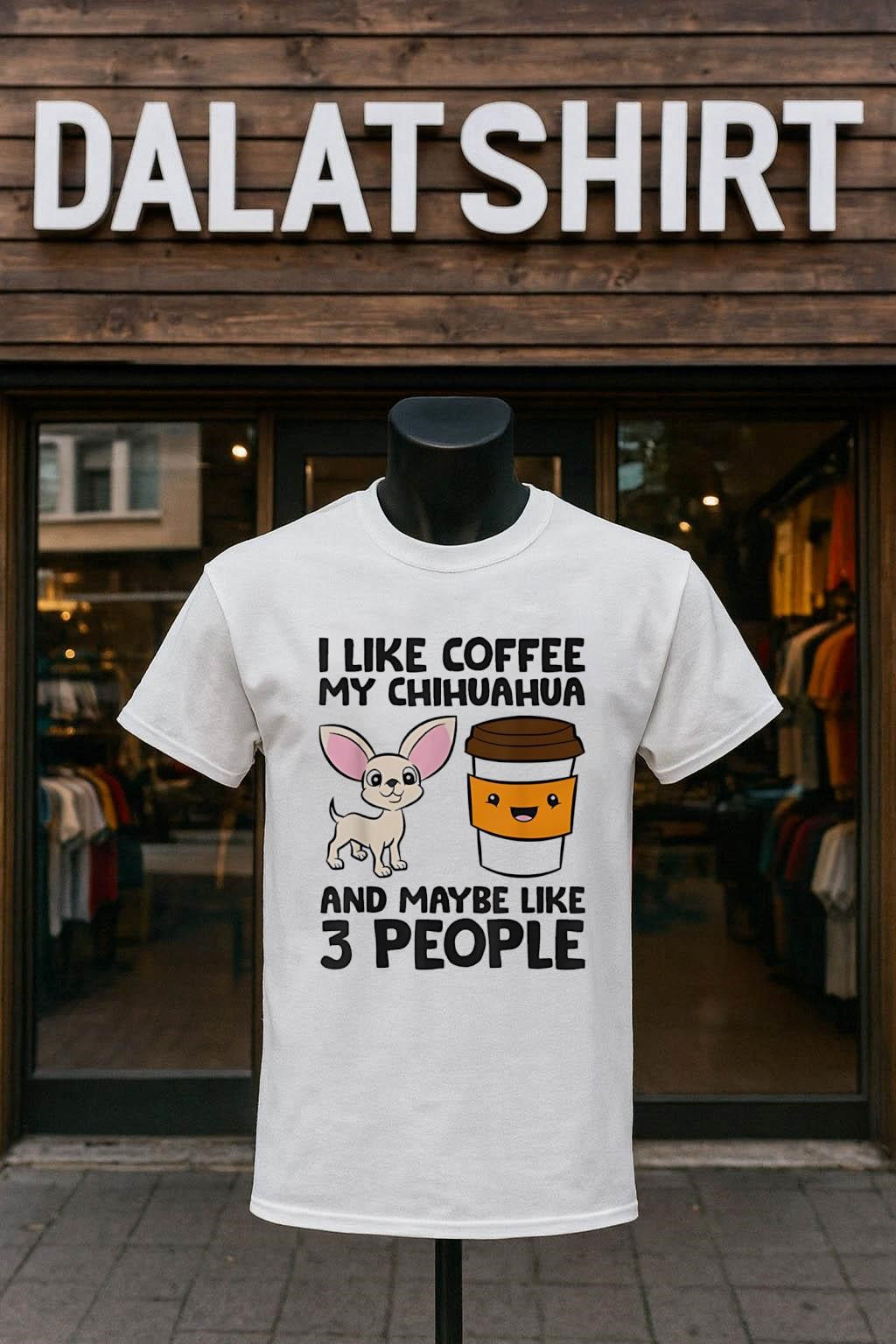 I Like Coffee My Chihuahua And Maybe Like 3 People shirt