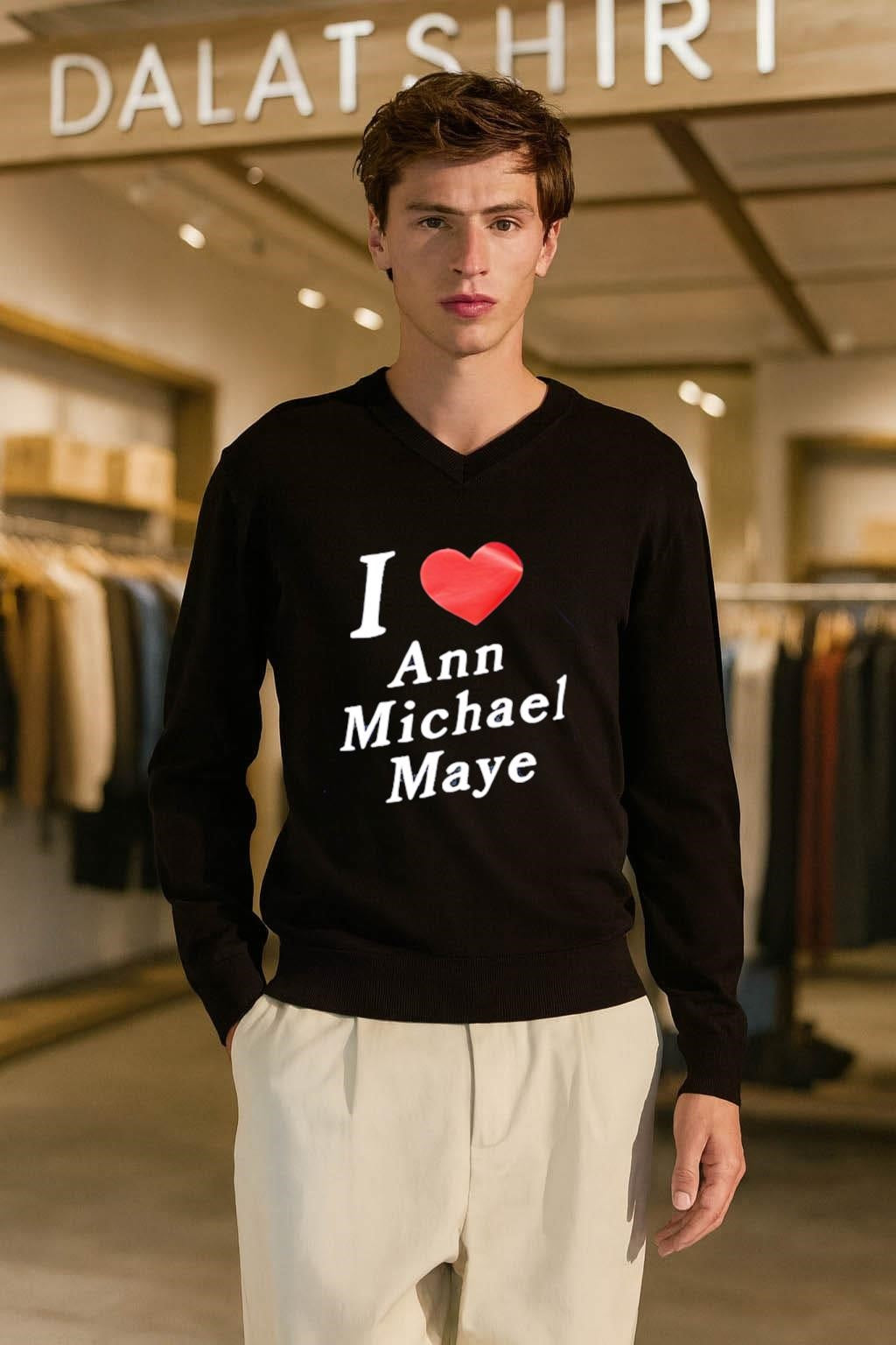 I Love Ann Michael Maye Red Heart Graphic Design shirt