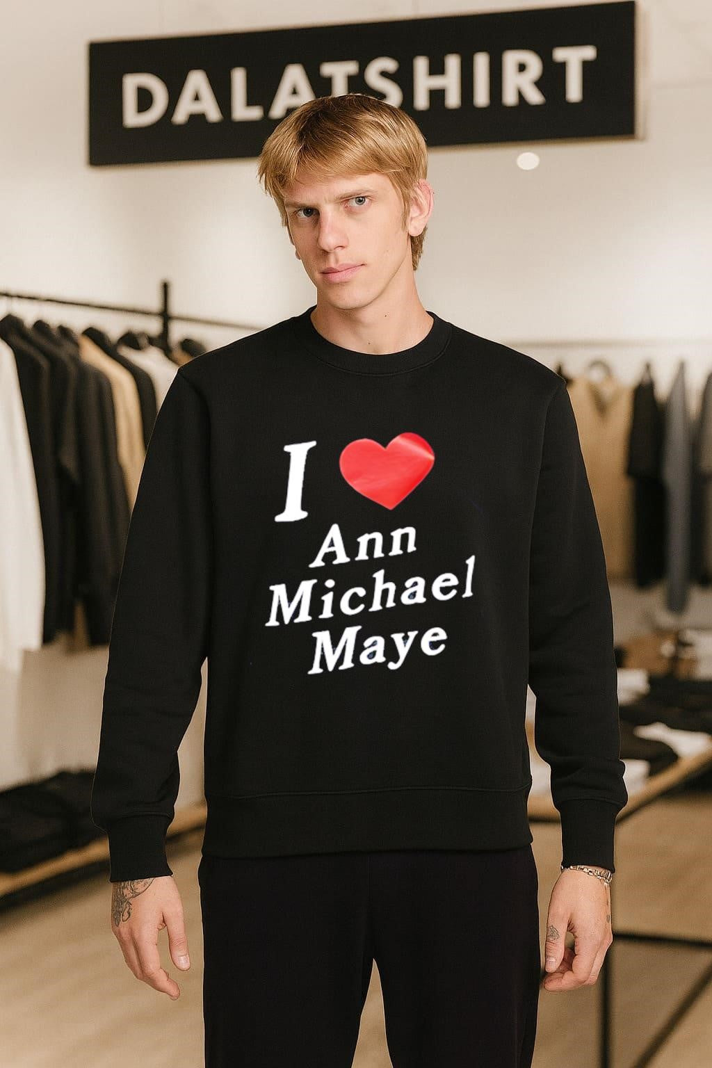 I Love Ann Michael Maye Red Heart Graphic Design shirt