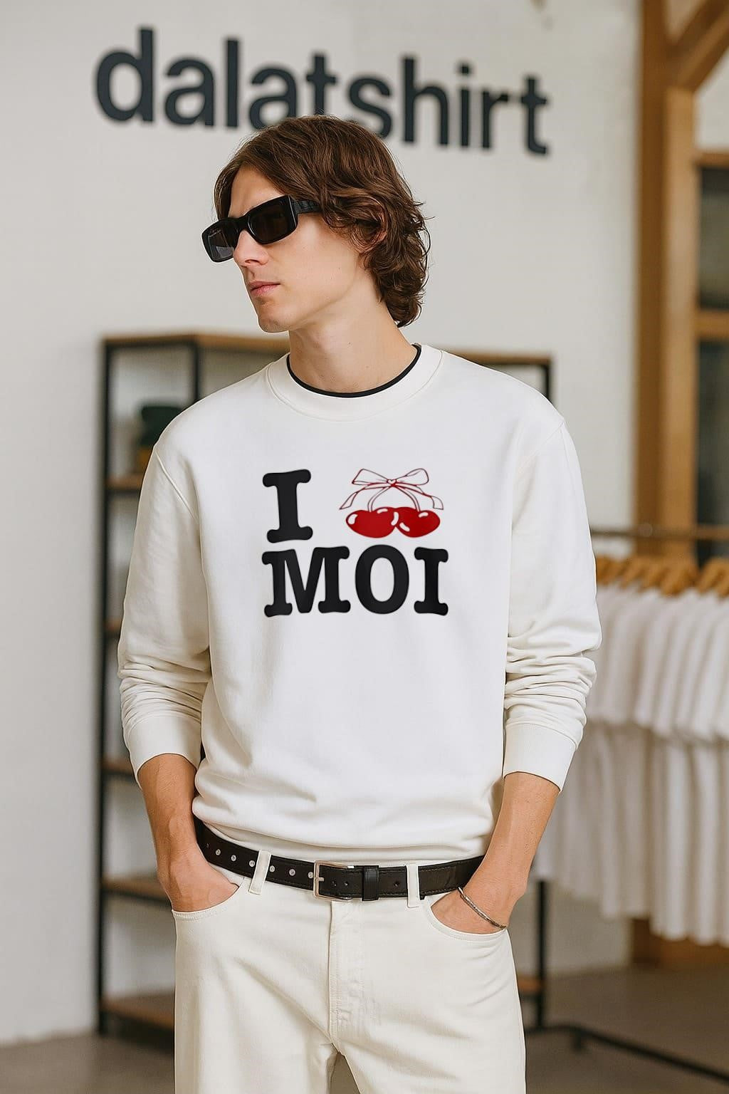 I Love Moi Heart Cherry Ribbon French Self Love shirt