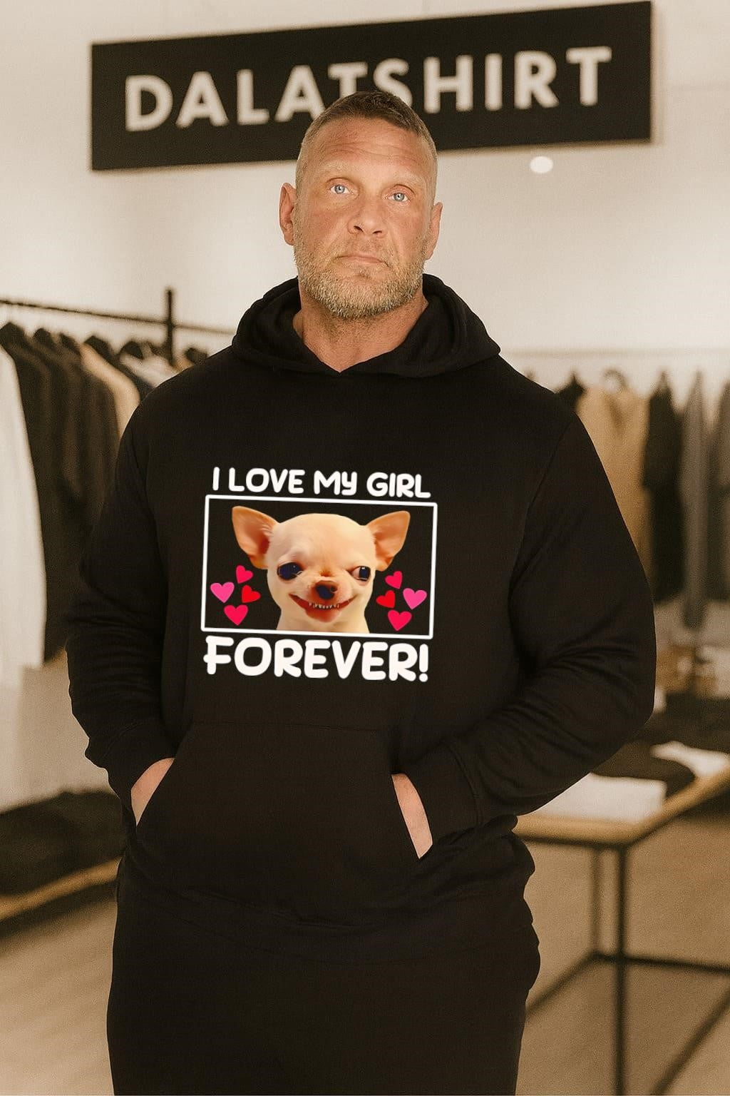 I Love My Girl Forever Smiling Chihuahua Dog Hearts shirt
