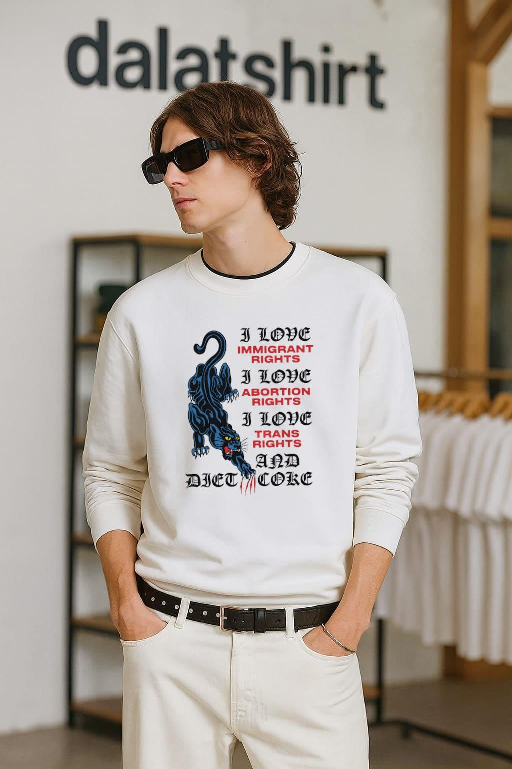 I Love Rights And Diet Coke Blue Panther shirt