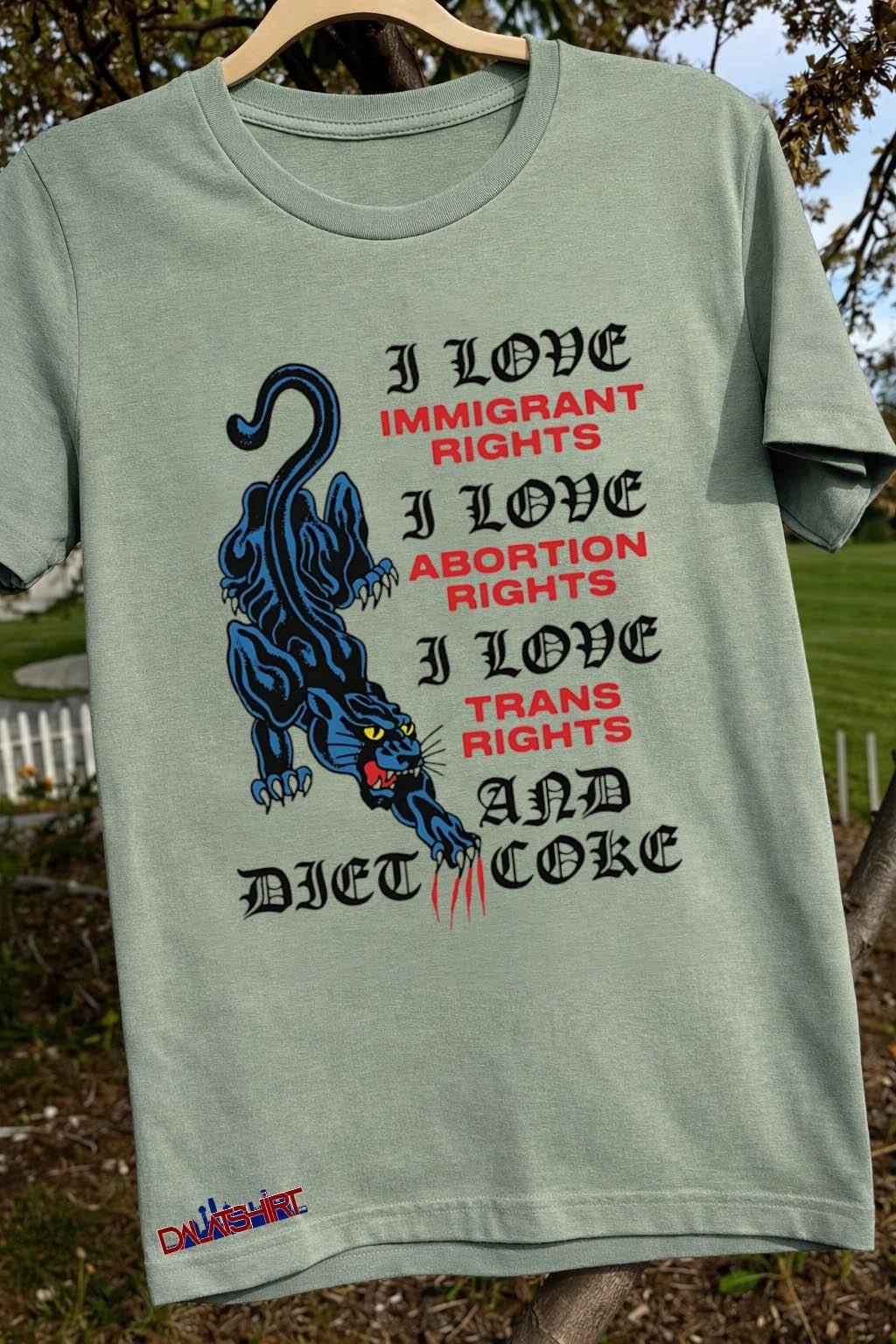 I Love Rights And Diet Coke Blue Panther shirt