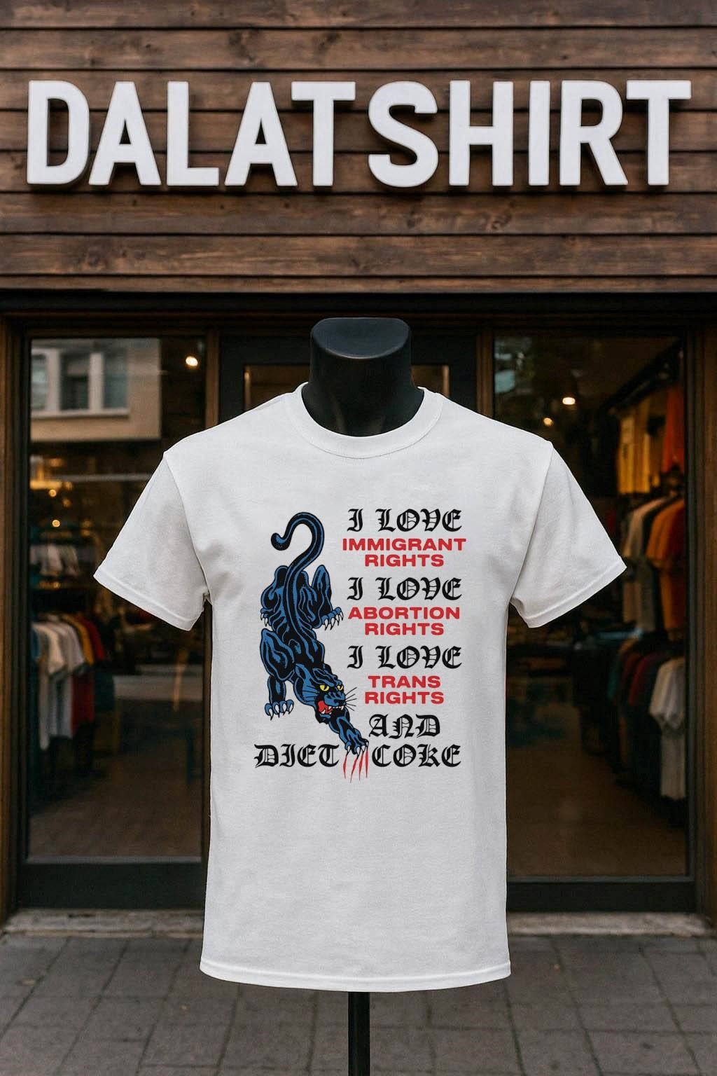 I Love Rights And Diet Coke Blue Panther shirt