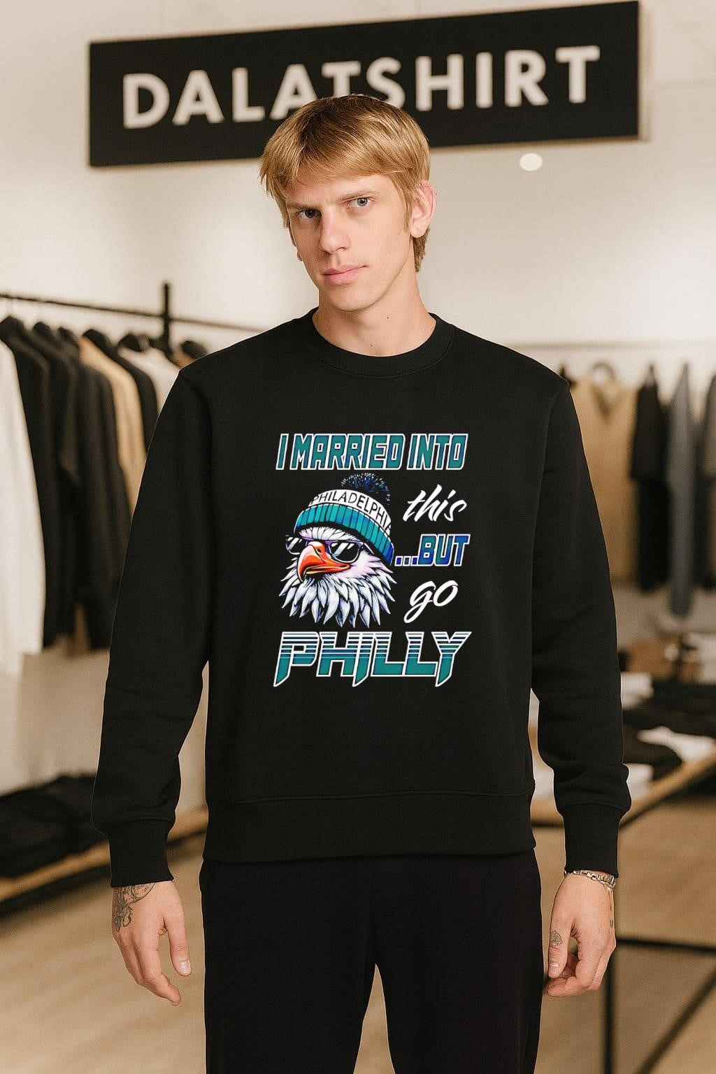 I Married Into This But Go Philly Logo Mascot shirt
