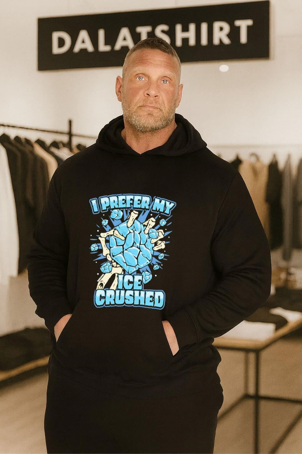 I Prefer My Ice Crushed Skeleton Hand Holding Ice Graphic shirt