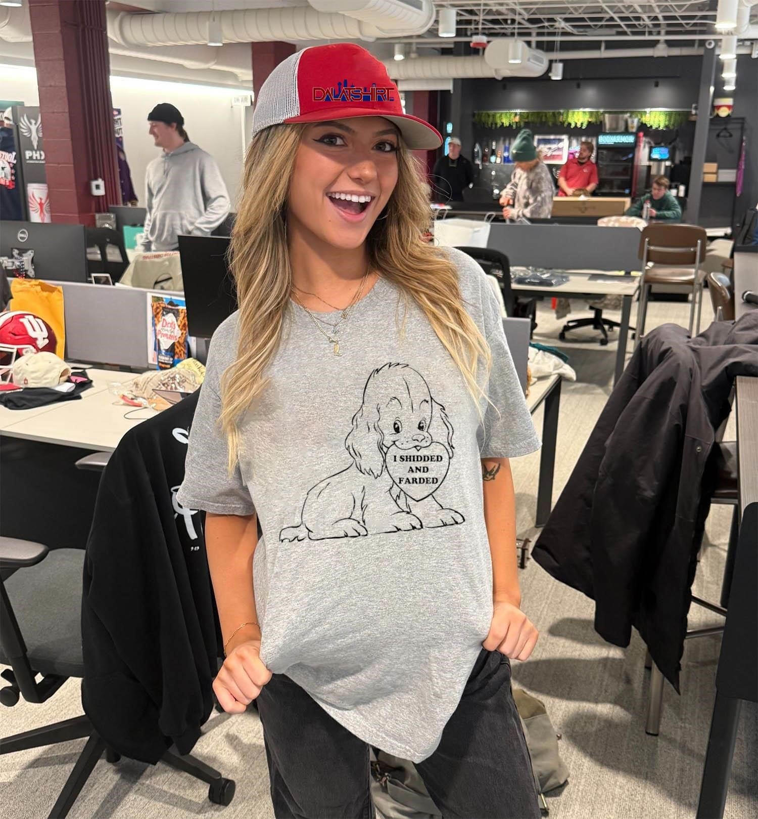 I Shidded And Farded Cute Puppy Heart Valentine Cartoon shirt