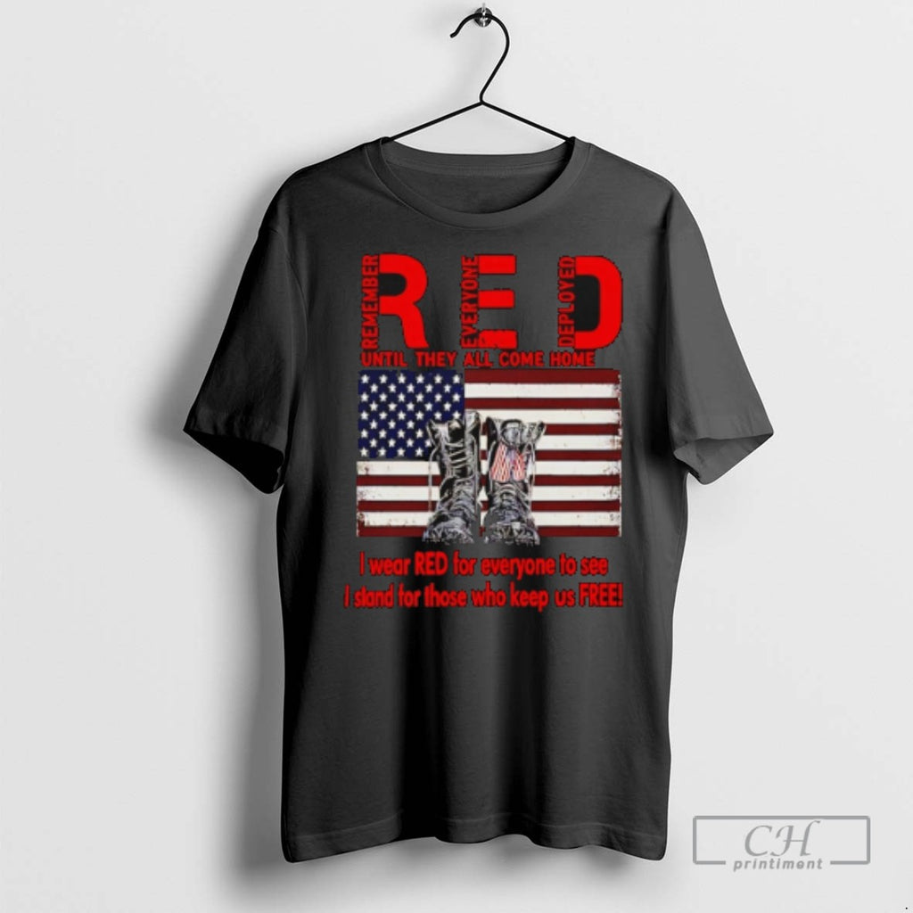 I Wear Red For Everyone To See Veterans 2025 T Shirts