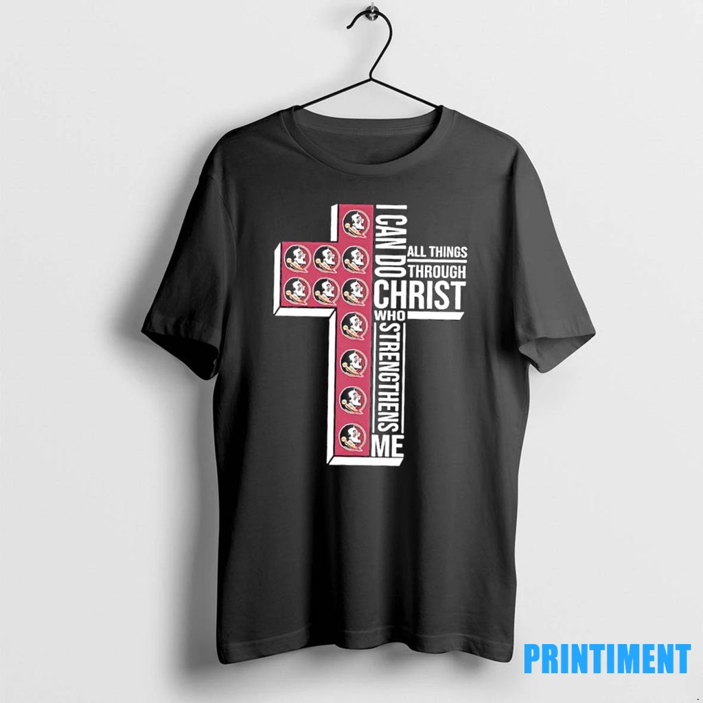 I Can Do All Things Through Christ Who Strengthens Me Florida State Seminoles Football Cross
