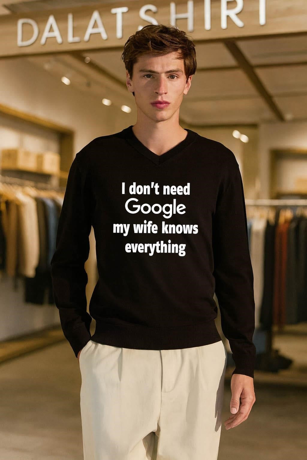 I don’t need Google my wife knows everything shirt