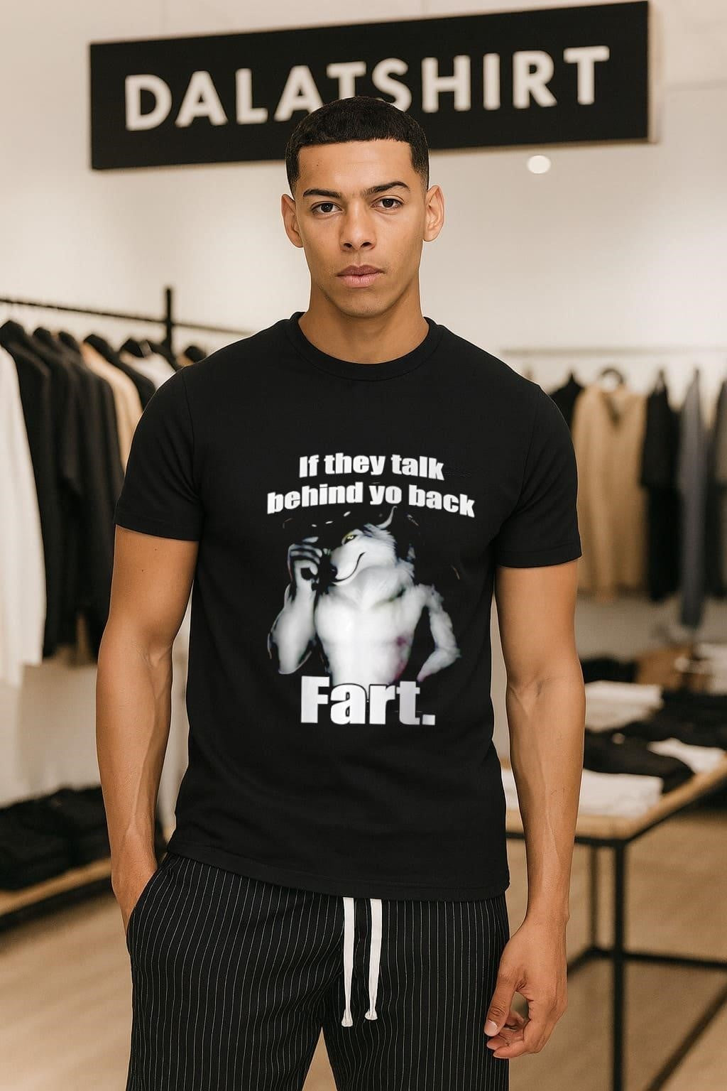 If They Talk Behind Yo Back Fart Wolf Cowboy shirt