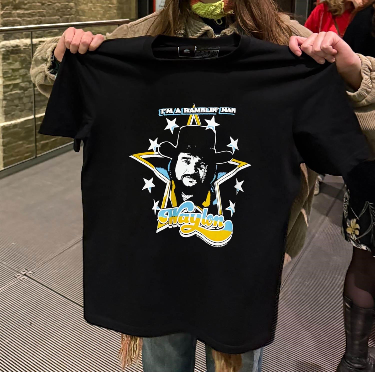 I’m A Ramblin’ Man Waylon Jennings Star Graphic shirt