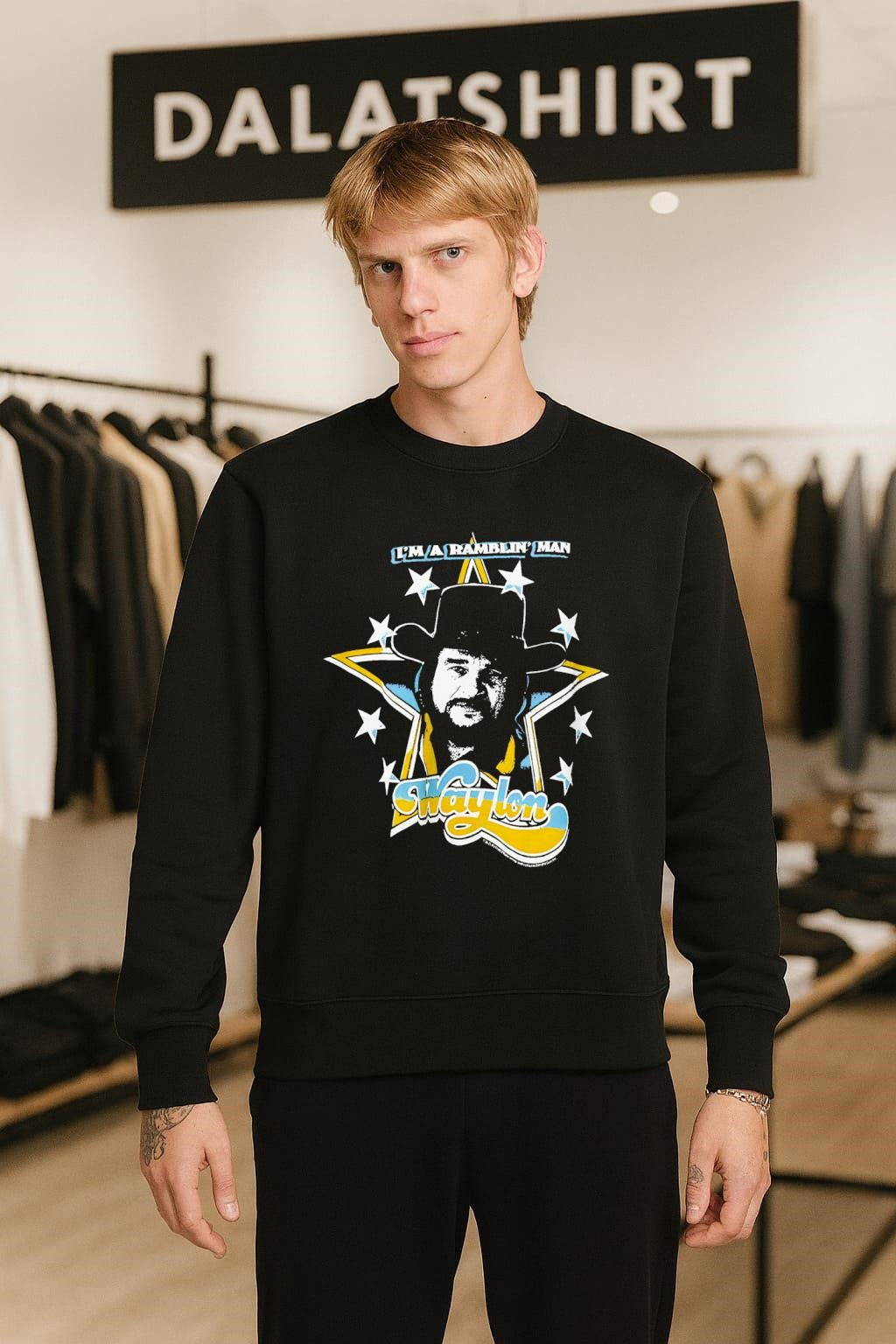 I’m A Ramblin’ Man Waylon Jennings Star Graphic shirt