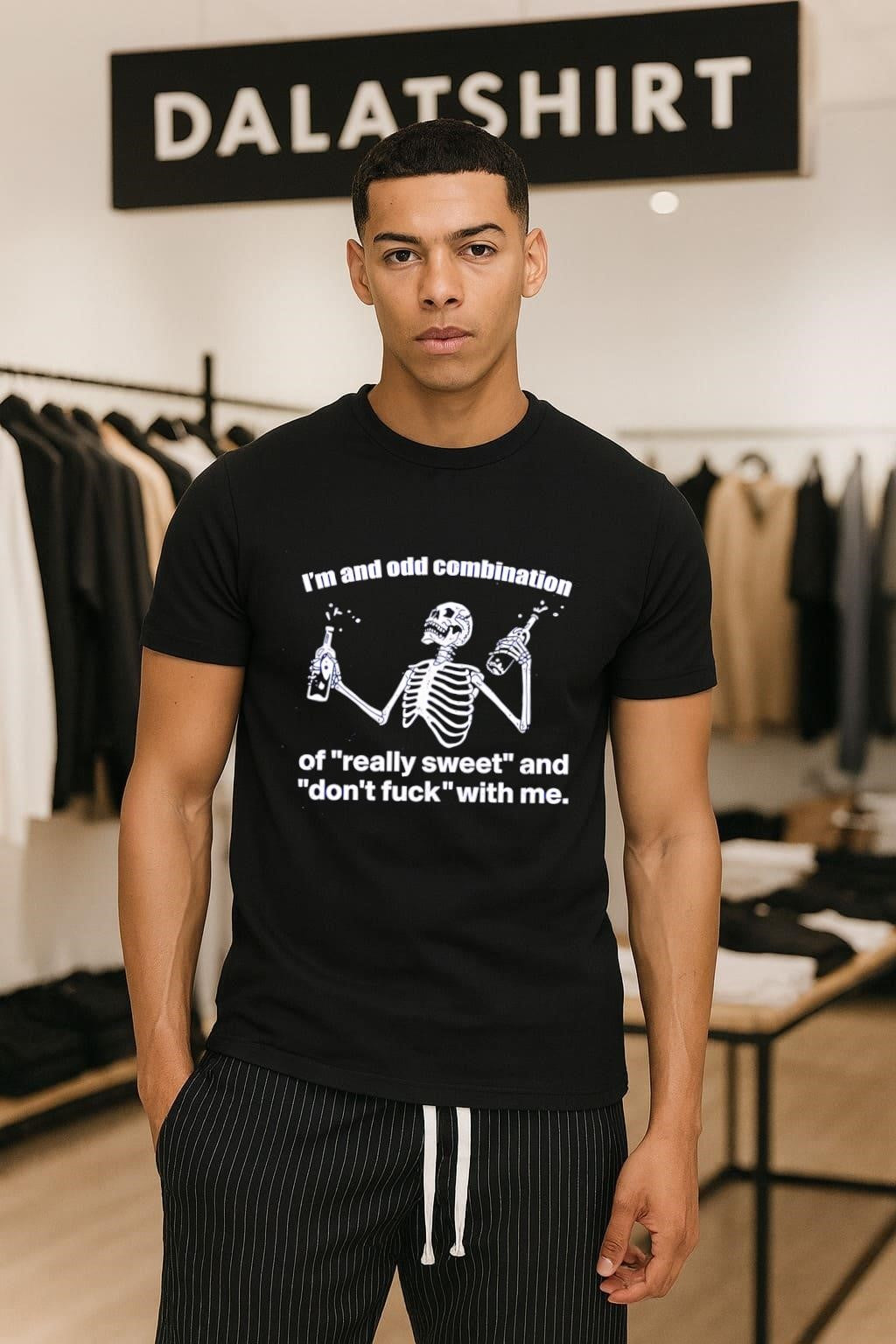 I’m An Odd Combination Really Sweet Don’t Fuck With Me Skeleton shirt