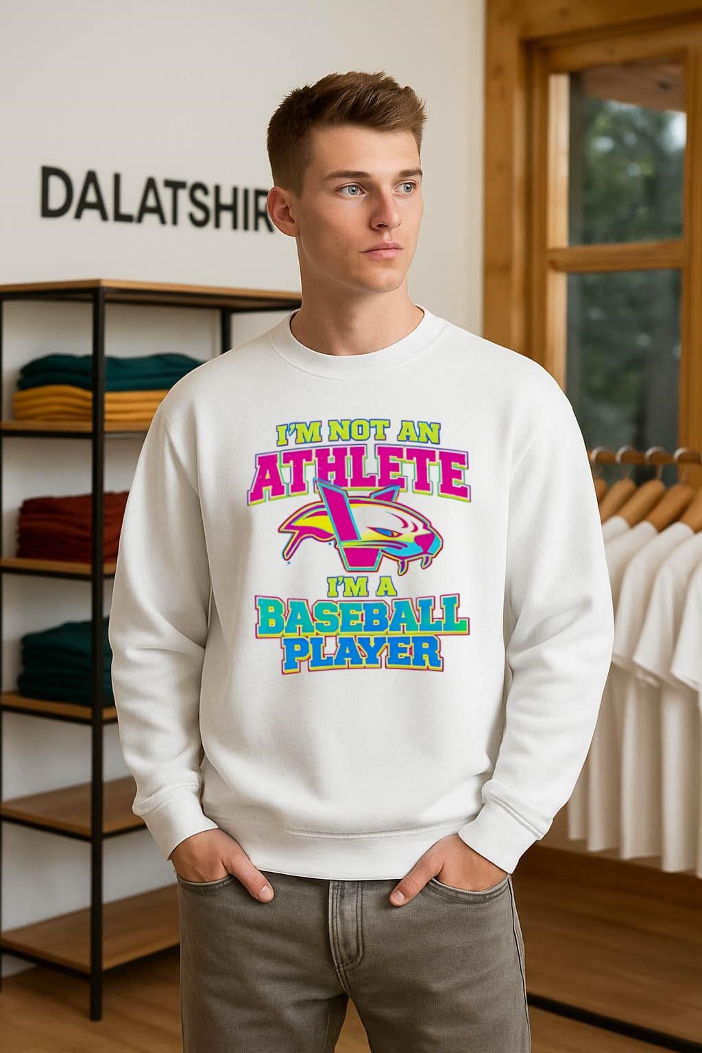 I’m Not An Athlete I’m A Baseball Player Wildcat Mascot shirt