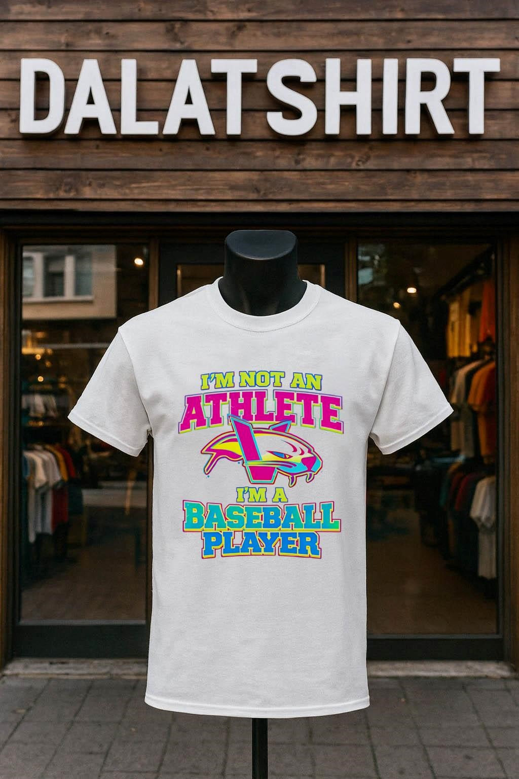 I’m Not An Athlete I’m A Baseball Player Wildcat Mascot shirt