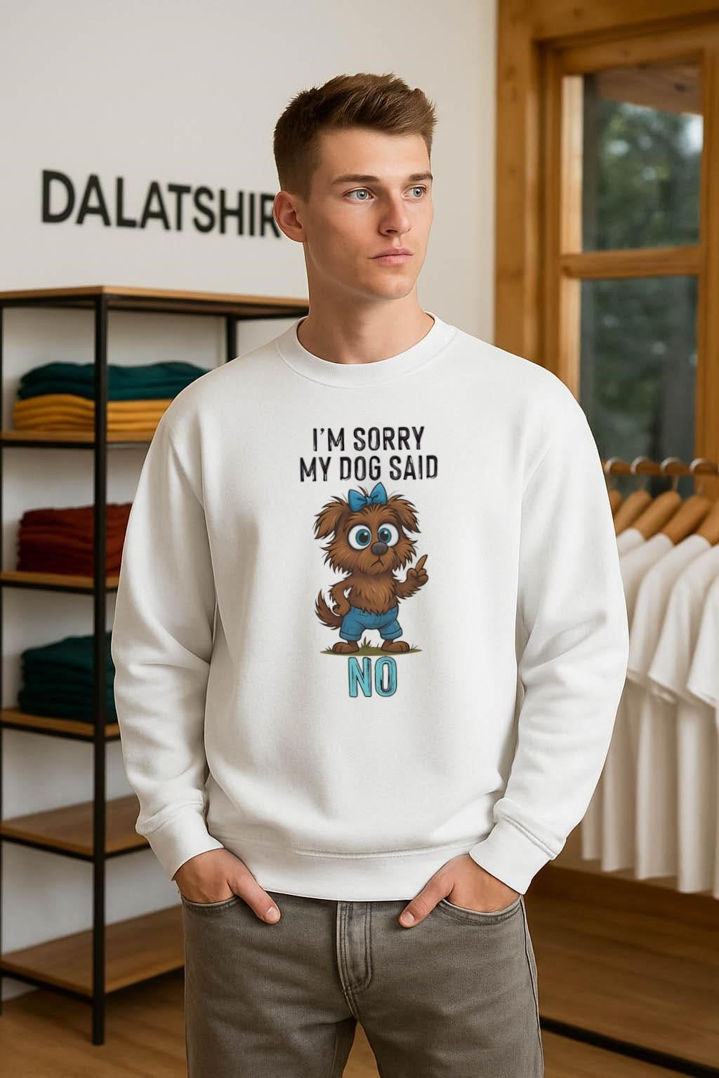 I’m Sorry My Dog Said No Cartoon Graphic shirt