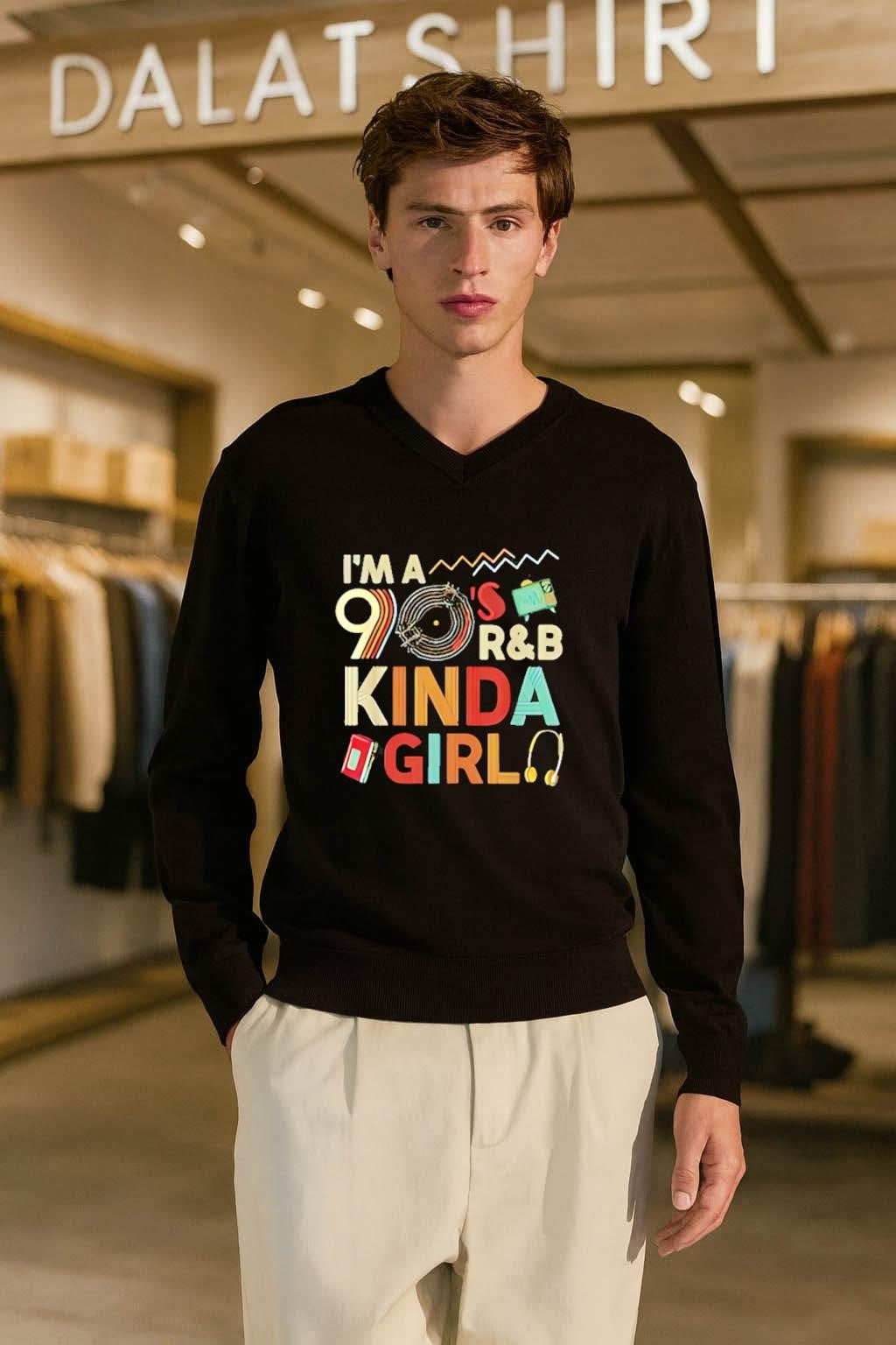 I’m a 90’s R&B Kinda Girl Record Player shirt
