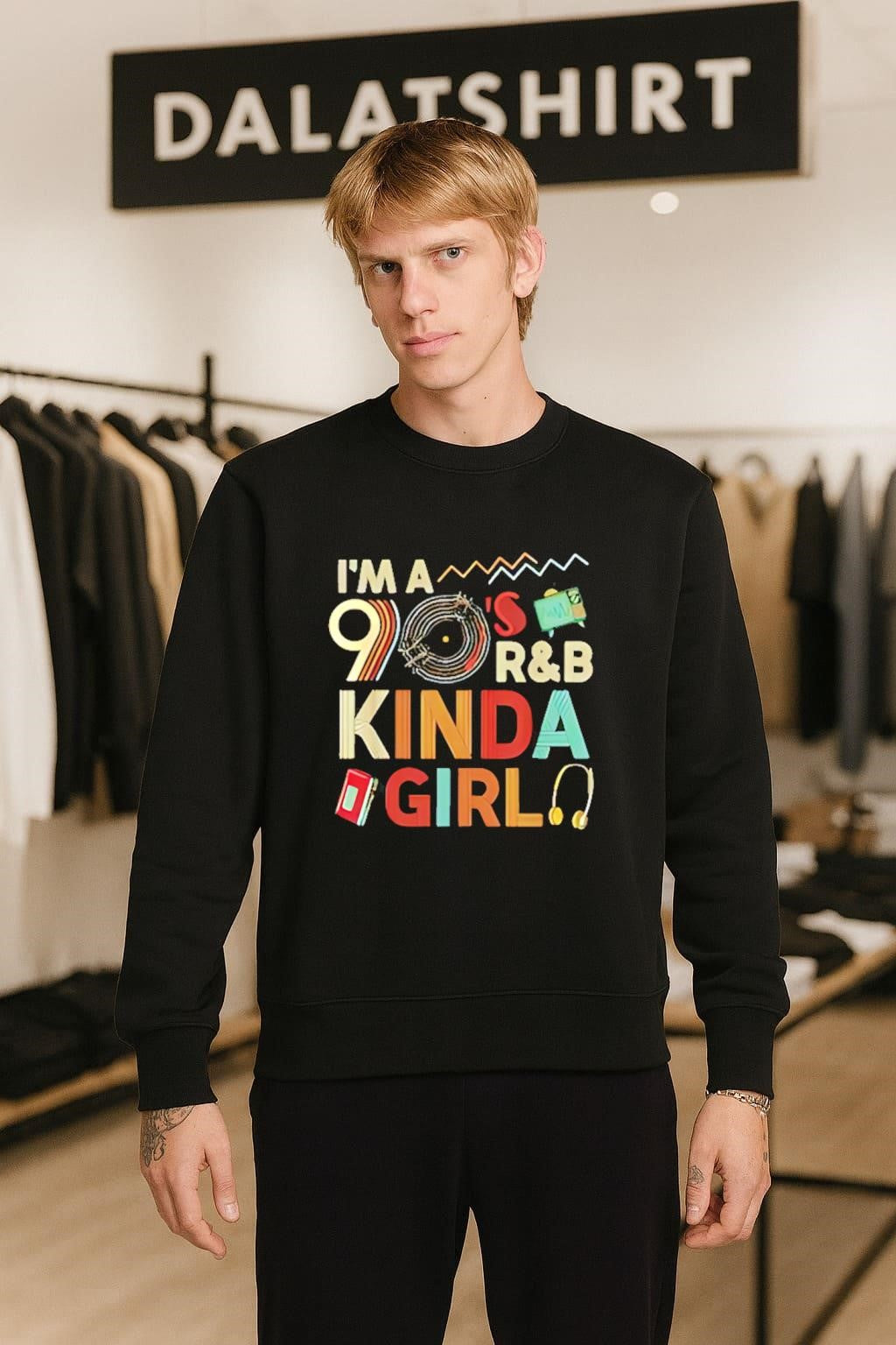 I’m a 90’s R&B Kinda Girl Record Player shirt