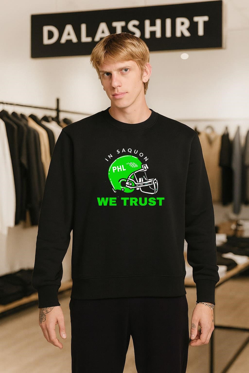 In Saquon Phl We Trust helmet shirt
