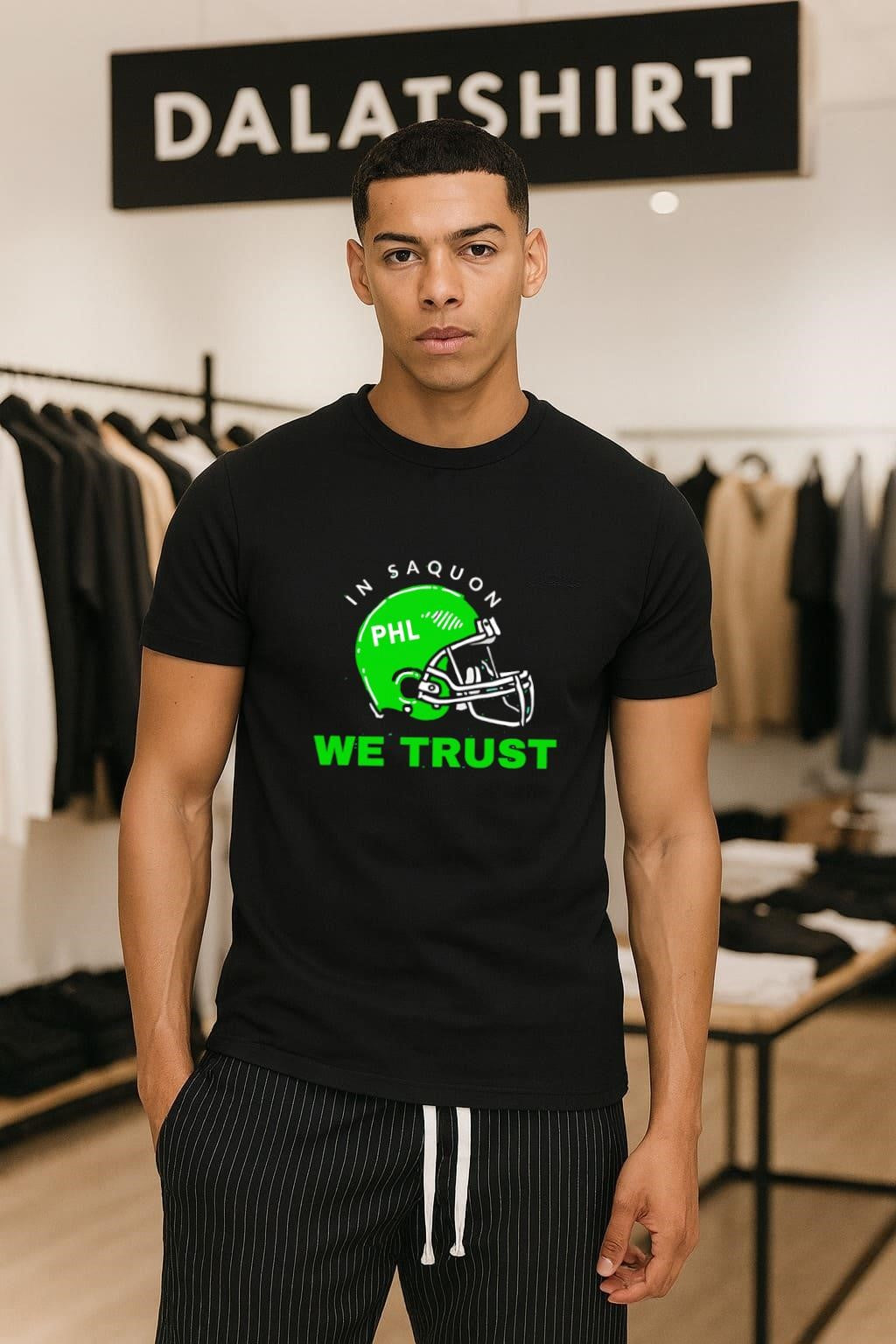 In Saquon Phl We Trust helmet shirt