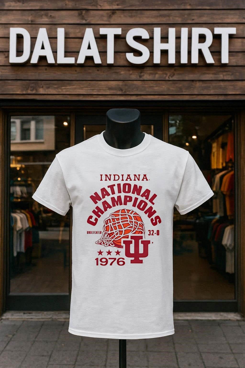 Indiana National Champions Undefeated 1976 Basketball Net shirt