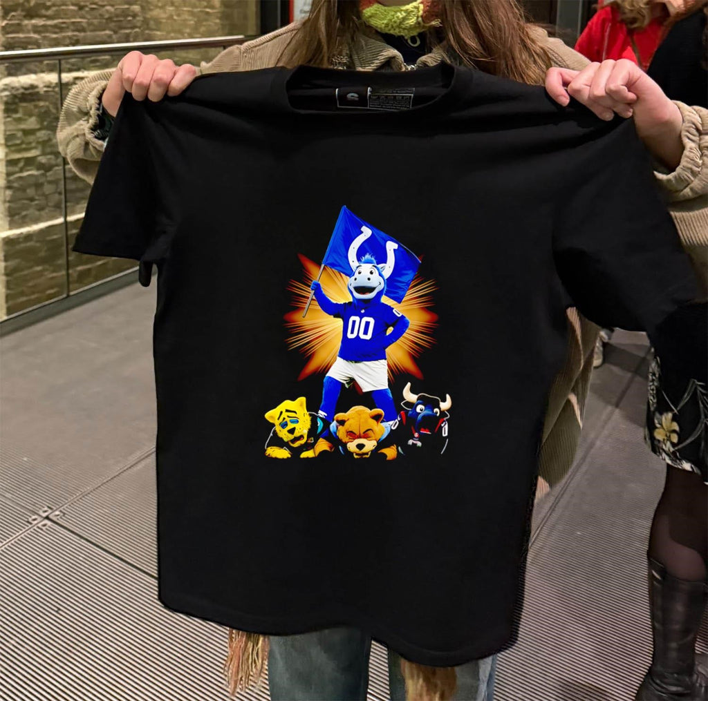Indianapolis Colts Blue Mascot Flag AFC South Division Rivalry shirt