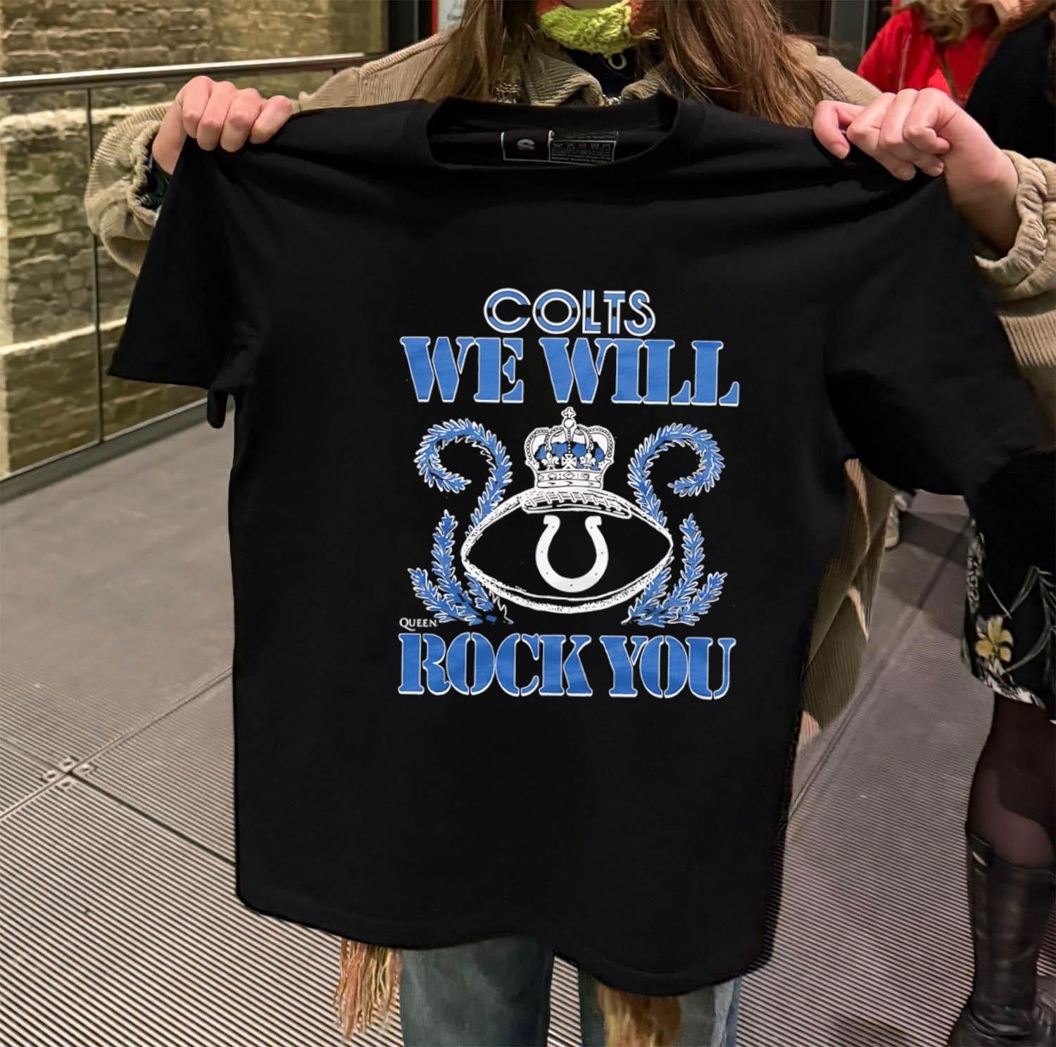 Indianapolis Colts We Will Rock You Football Crown shirt