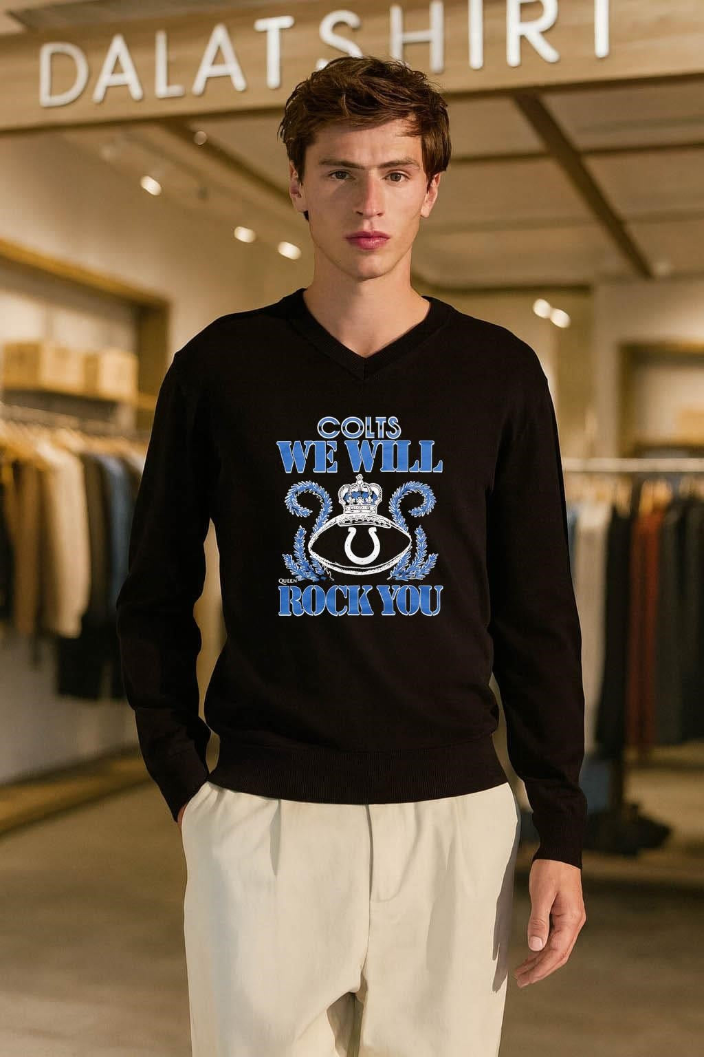 Indianapolis Colts We Will Rock You Football Crown shirt
