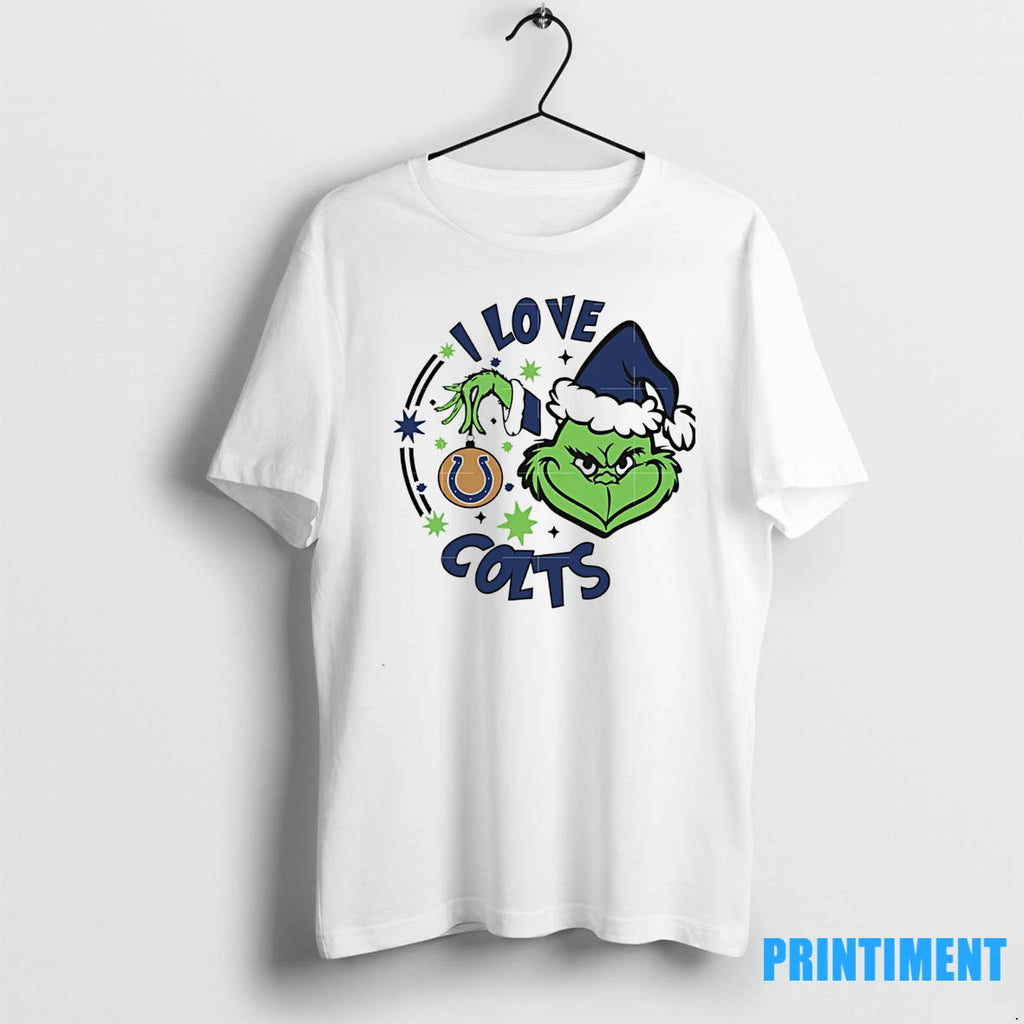 Indianapolis Colts X Santa Grinch I Love Colts Christmas Tshirts Sweater