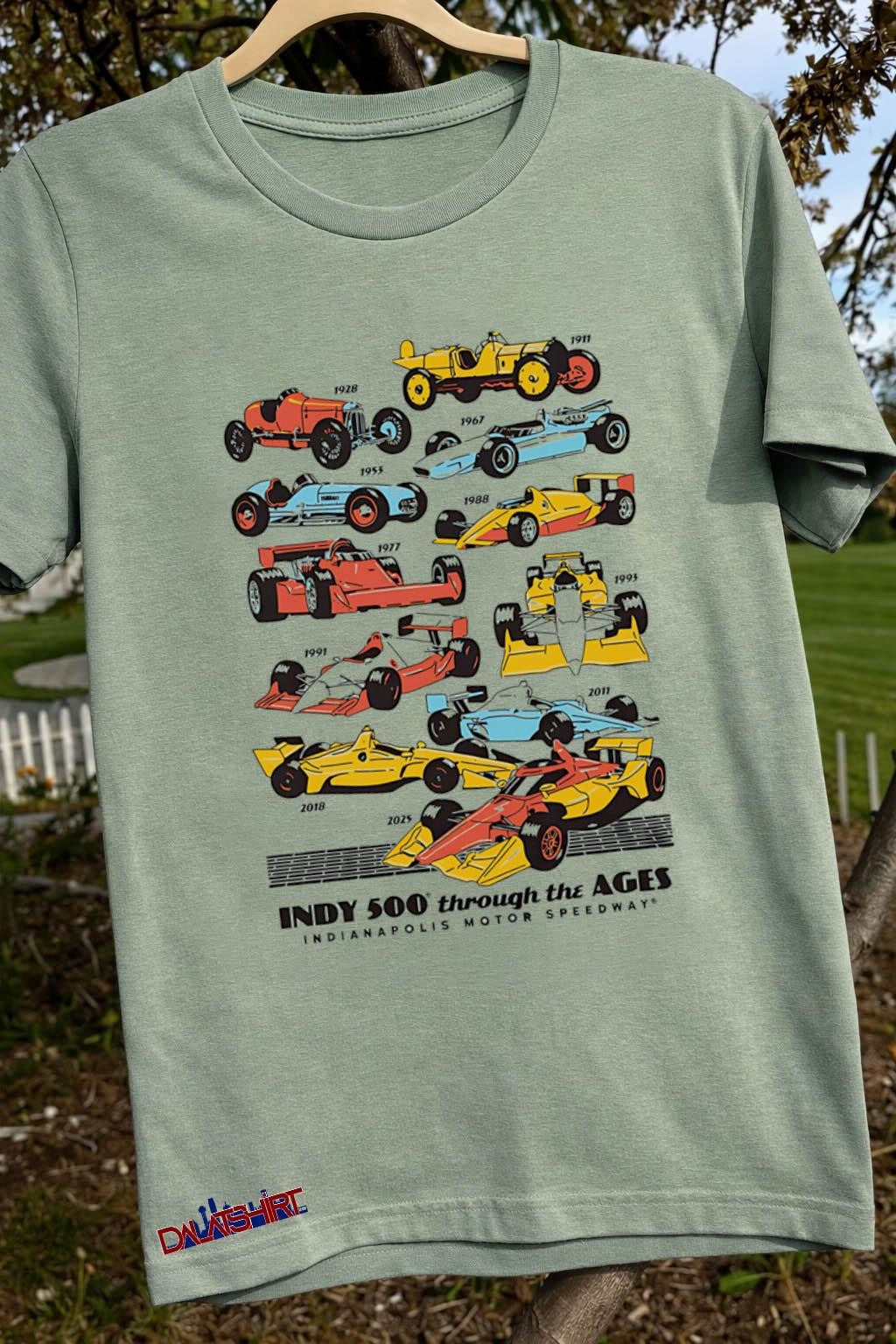 Indy 500 Through The Ages Racing Cars History shirt