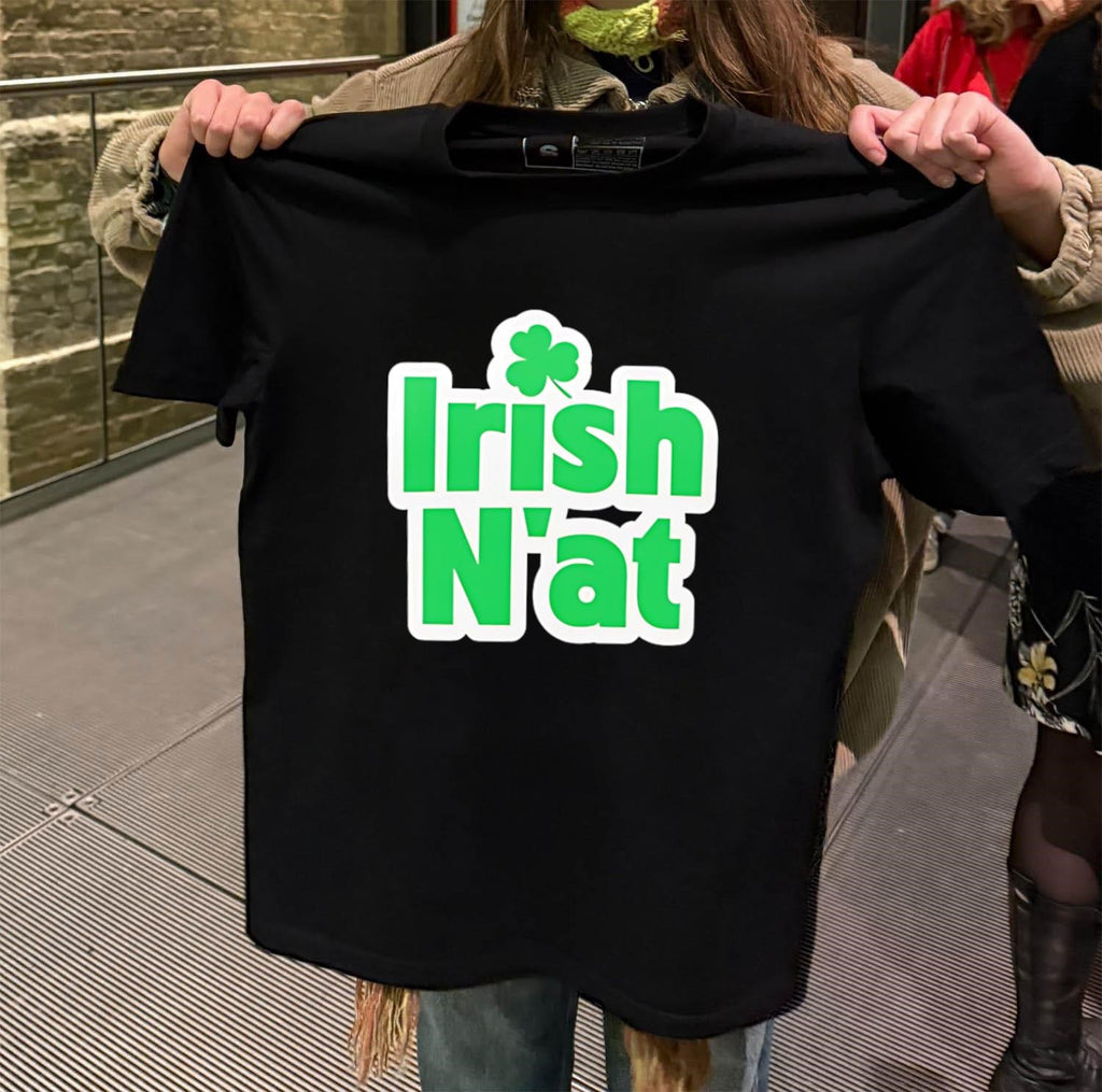 Irish N’at Green Clover Shamrock Pittsburgh Dialect shirt