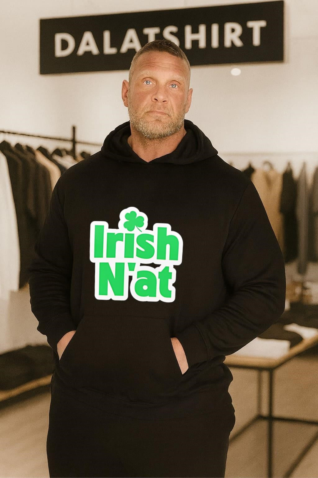 Irish N’at Green Clover Shamrock Pittsburgh Dialect shirt