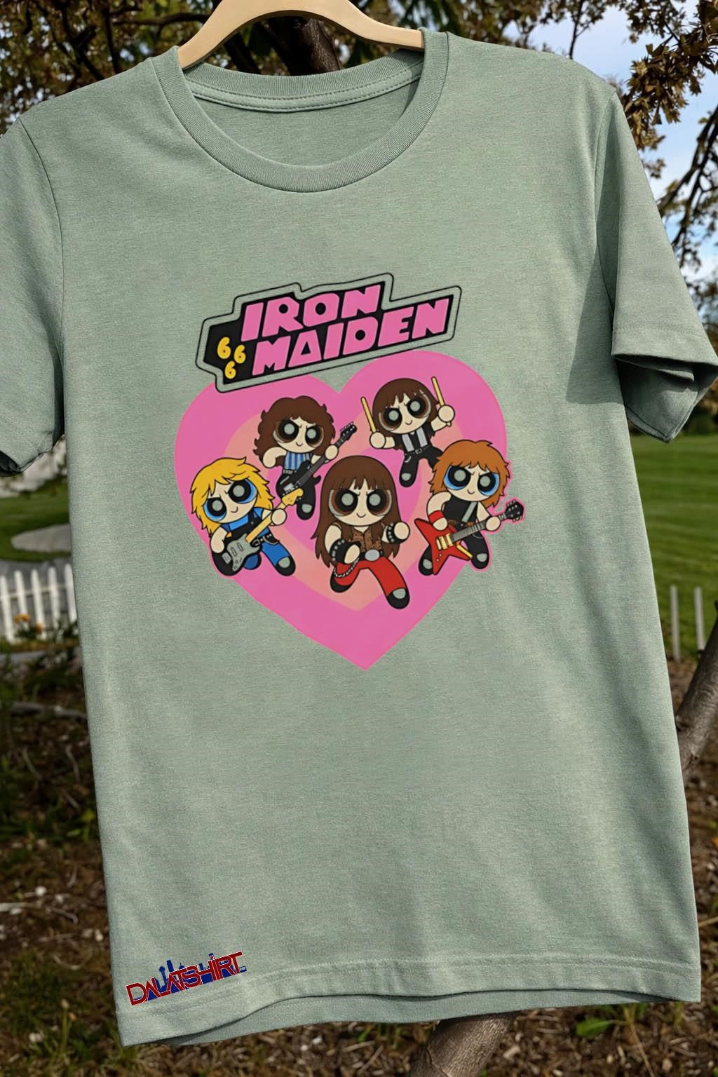 Iron Maiden Powerpuff Girls Style Heart shirt
