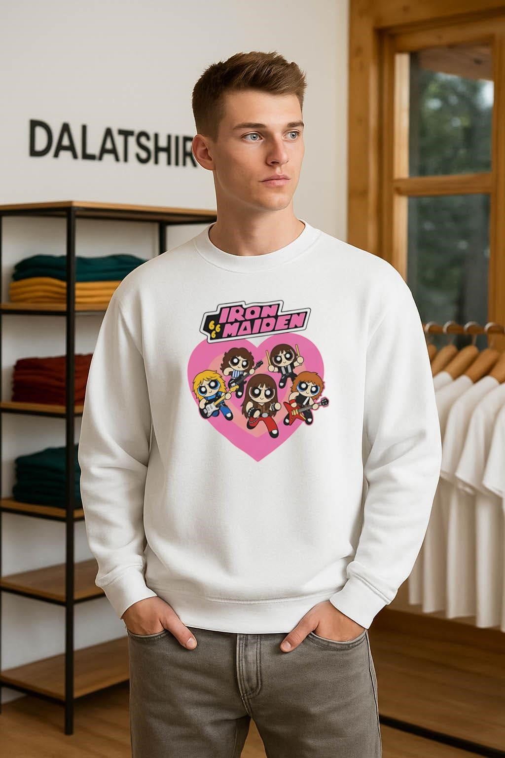 Iron Maiden Powerpuff Girls Style Heart shirt