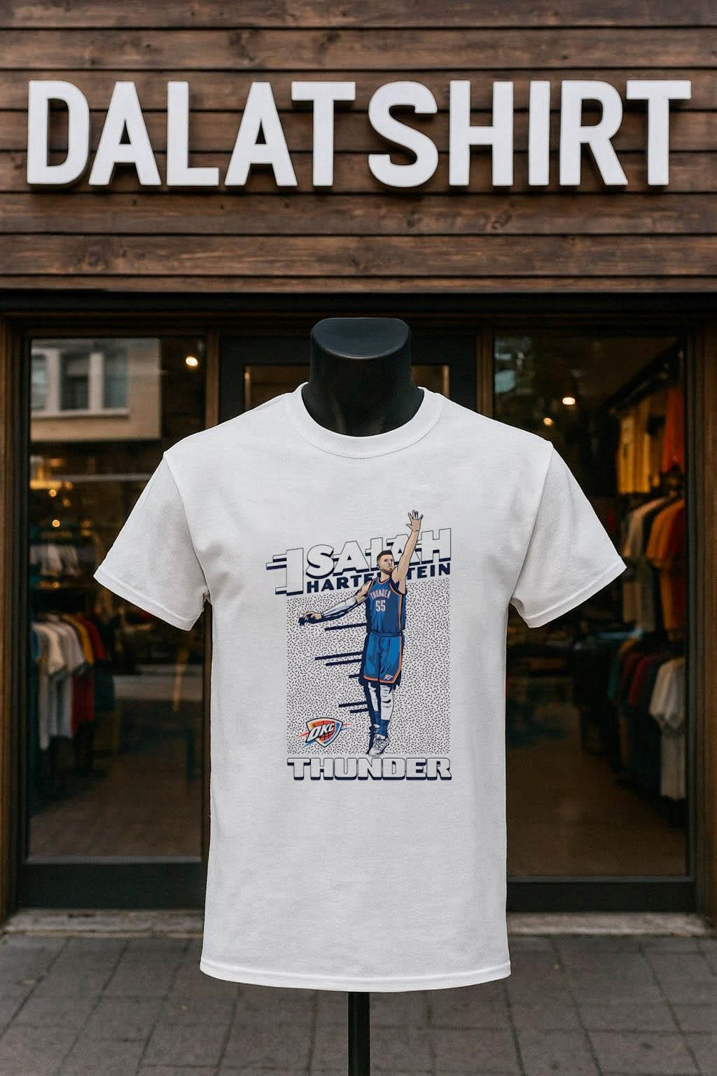 Isaiah Hartenstein Oklahoma City Thunder Basketball Player Action Graphic shirt