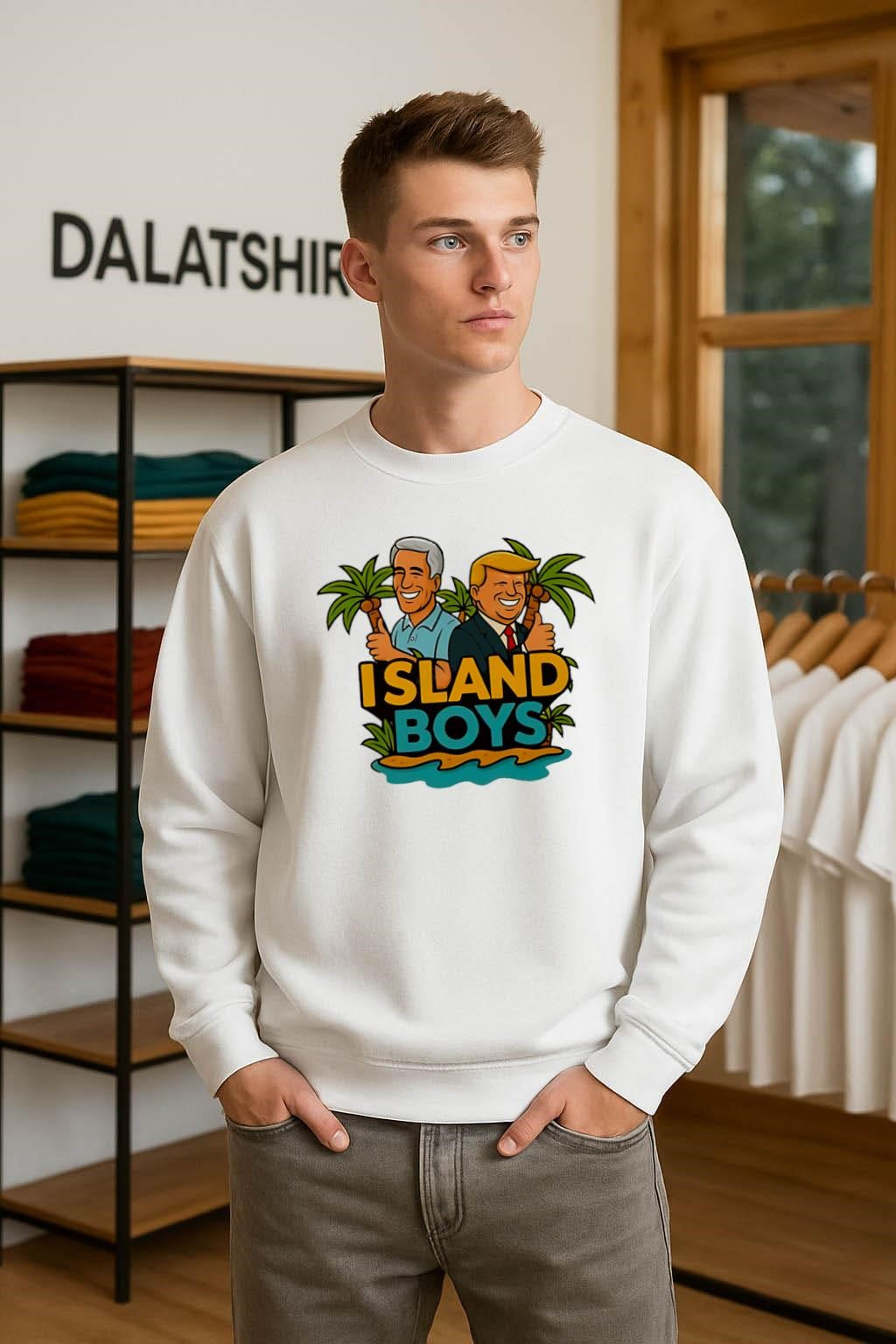 Island Boys Jeffrey Epstein Donald Trump Political Satire Tropical shirt