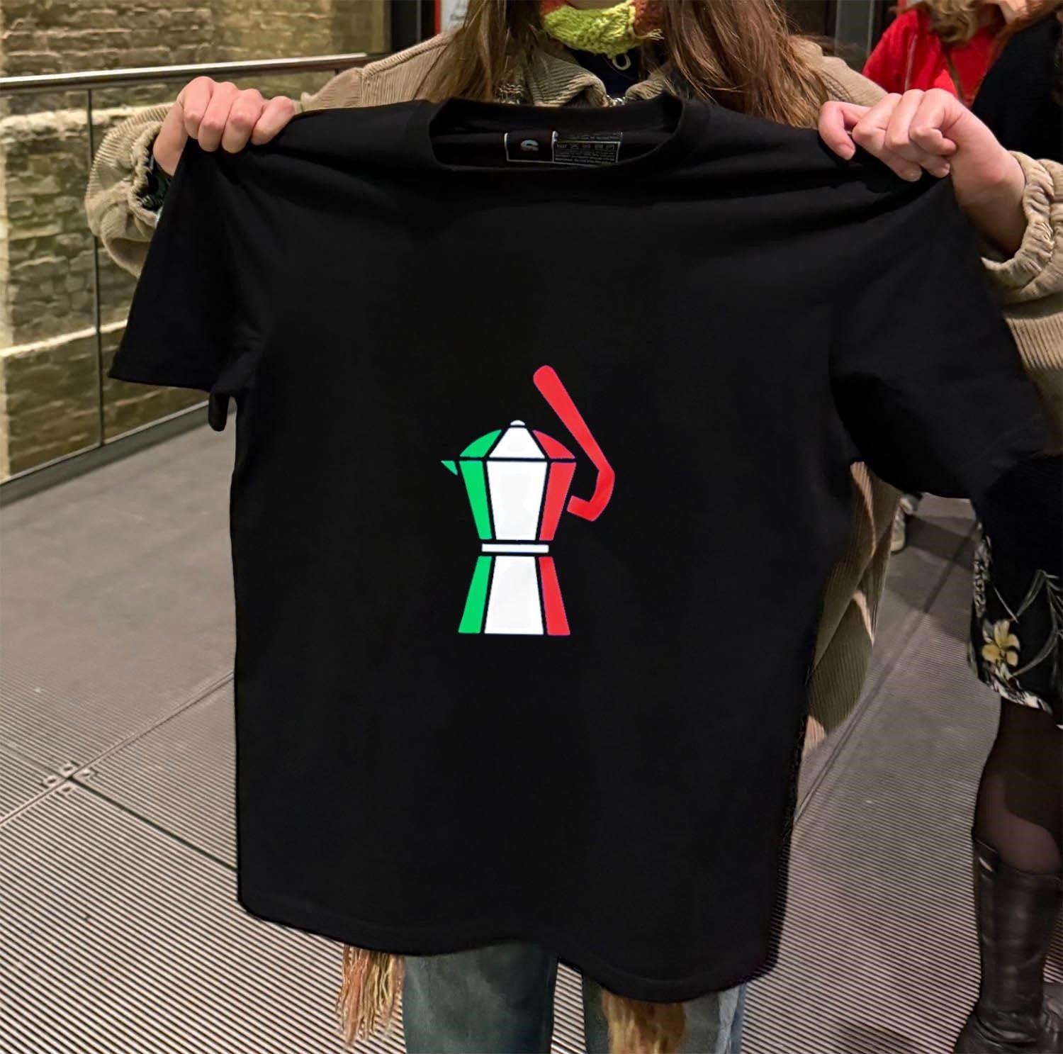 Italian Flag Moka Coffee Pot shirt
