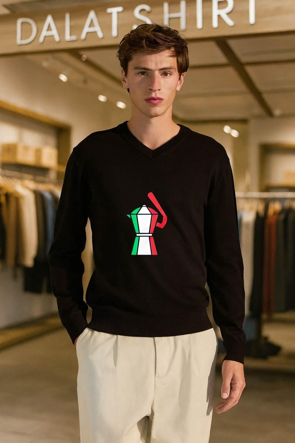 Italian Flag Moka Coffee Pot shirt