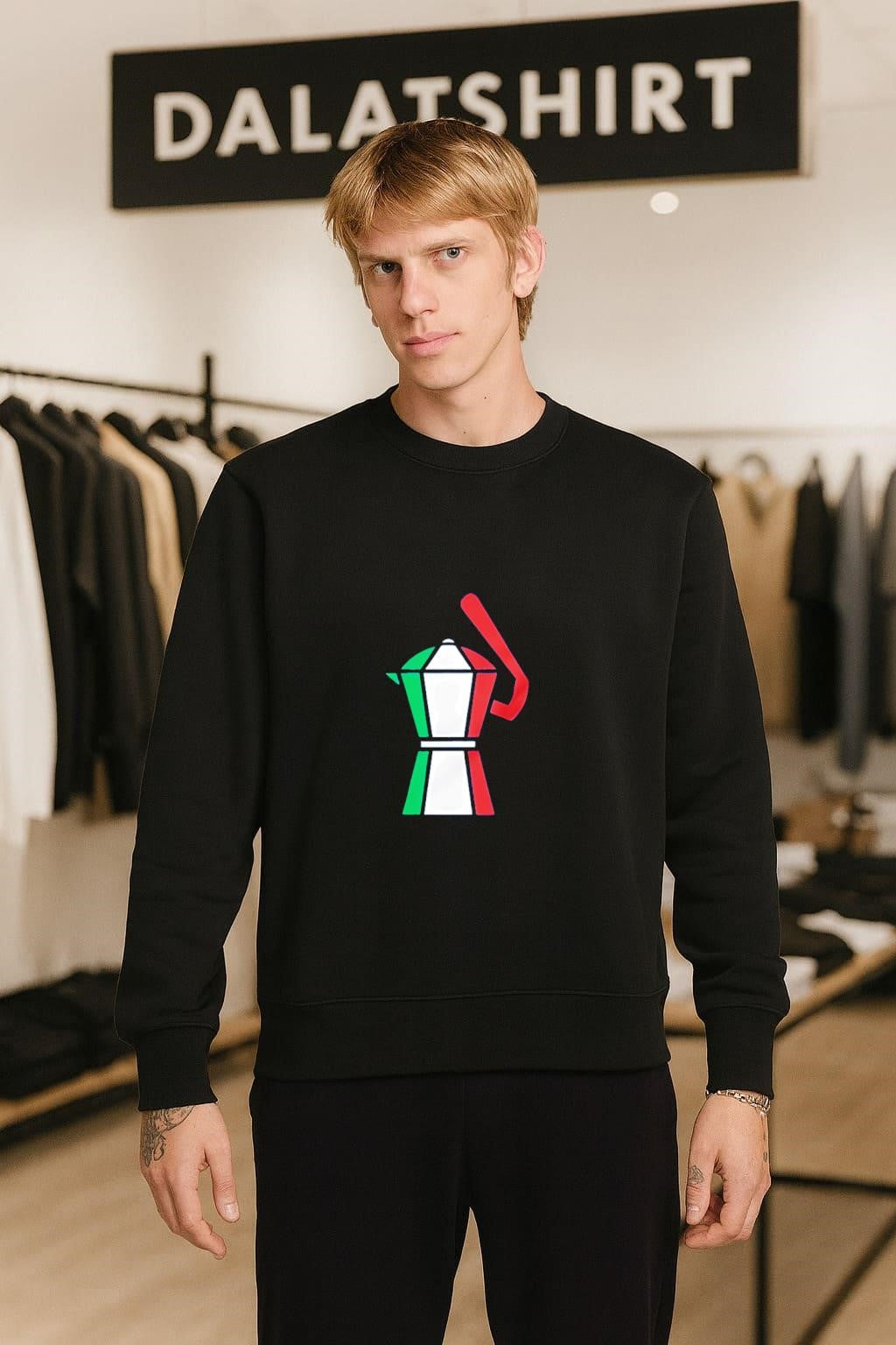 Italian Flag Moka Coffee Pot shirt