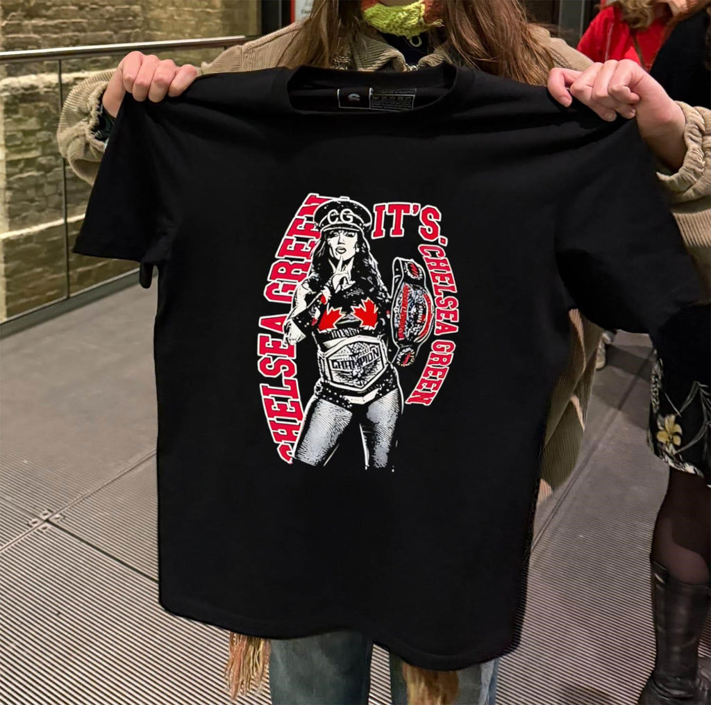 It’s Chelsea Green Champion Female Wrestler Portrait Graphic shirt