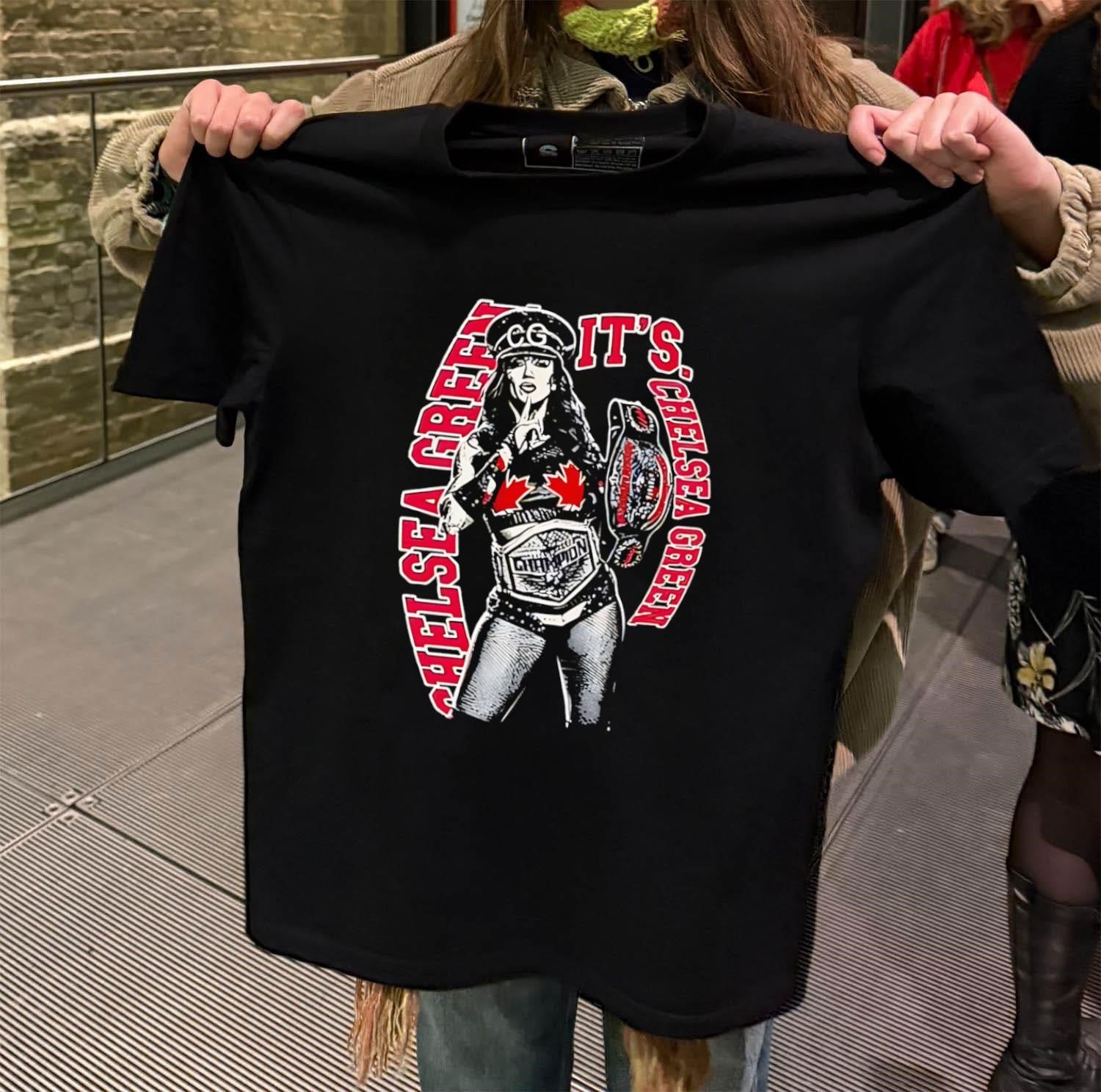 It’s Chelsea Green Champion Female Wrestler Portrait Graphic shirt