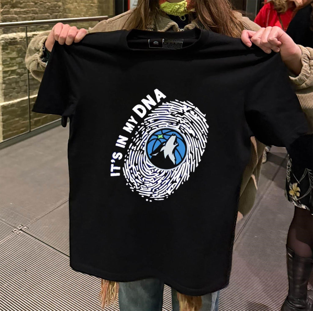 It’s In My DNA Minnesota Timberwolves Fingerprint Wolf Logo shirt
