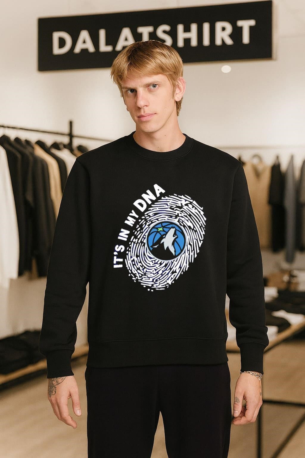 It’s In My DNA Minnesota Timberwolves Fingerprint Wolf Logo shirt