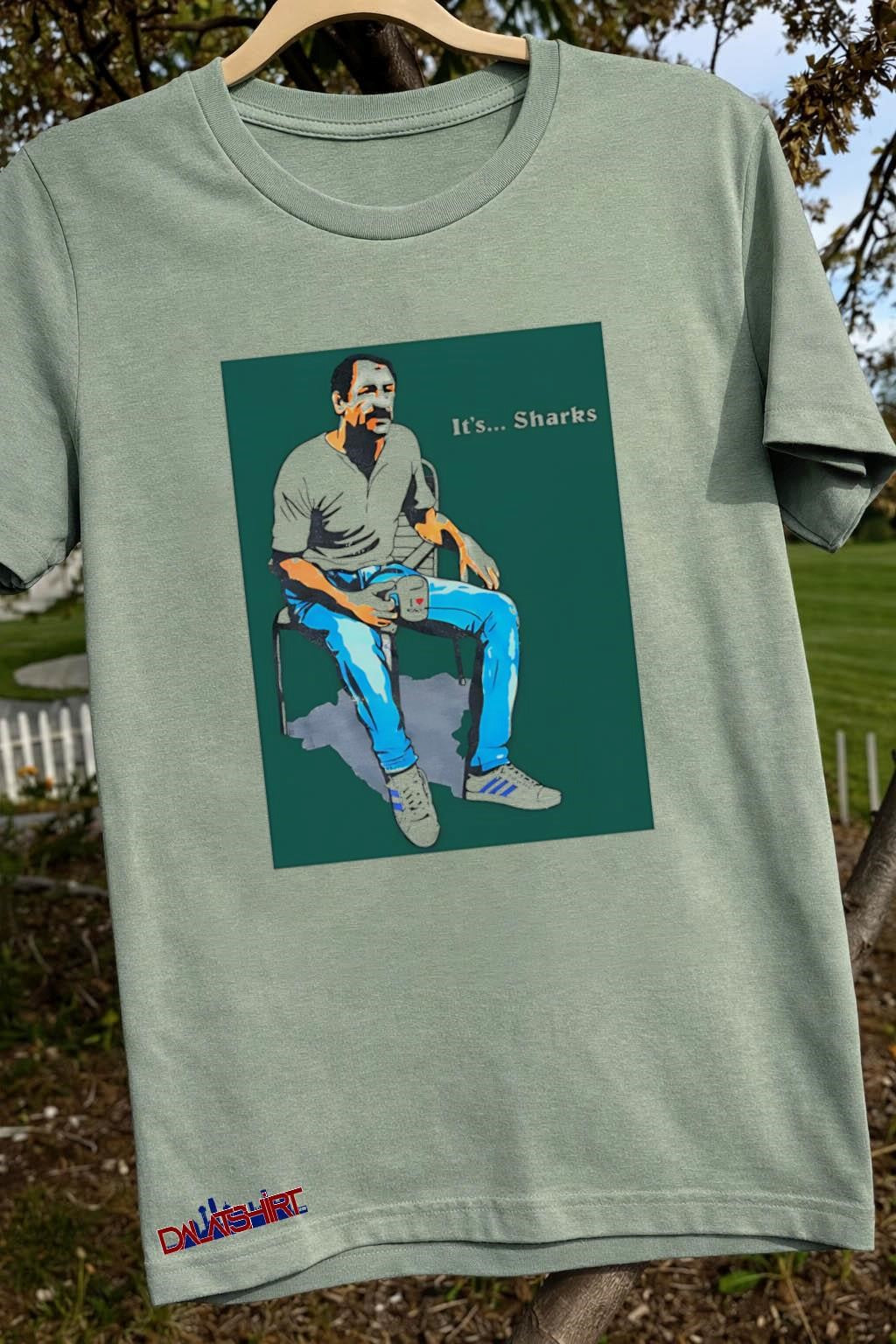 Its Sharks Man Sitting With Coffee shirt