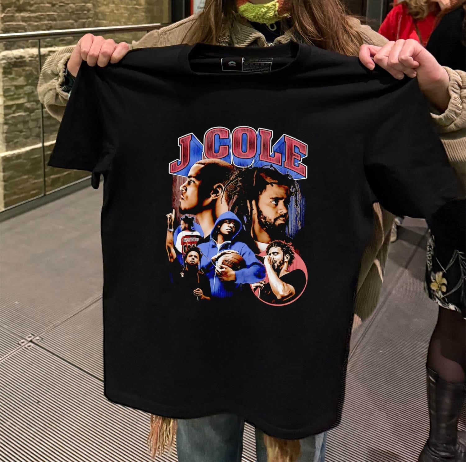 J Cole collage Rap Artist portrait shirt