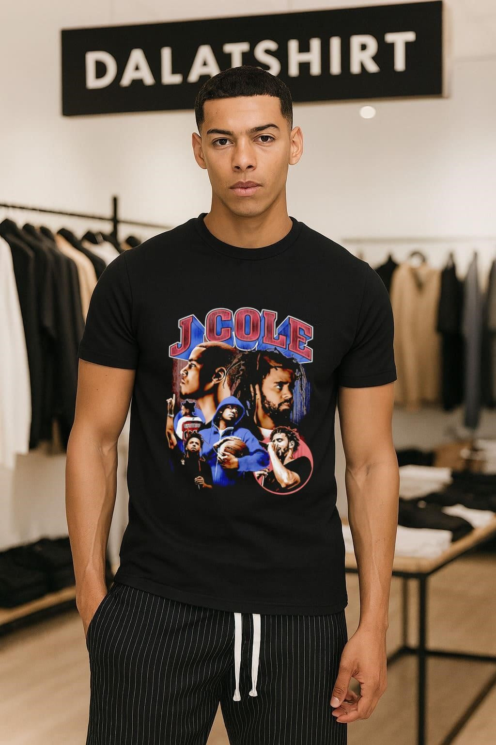 J Cole collage Rap Artist portrait shirt