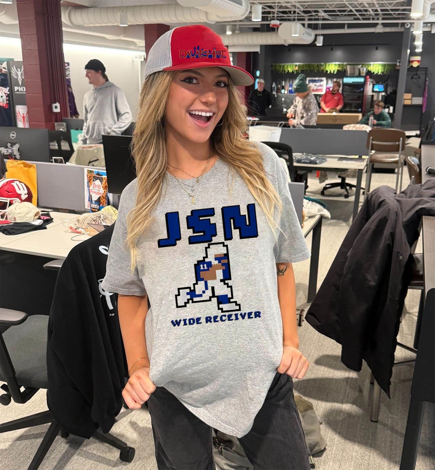 JSN Jaxon Smith-Njigba 8-Bit Pixel Art Wide Receiver Number 11 shirt